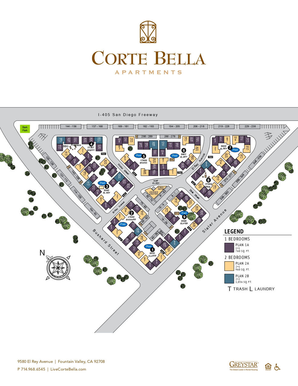 Site Map for Corte Bella