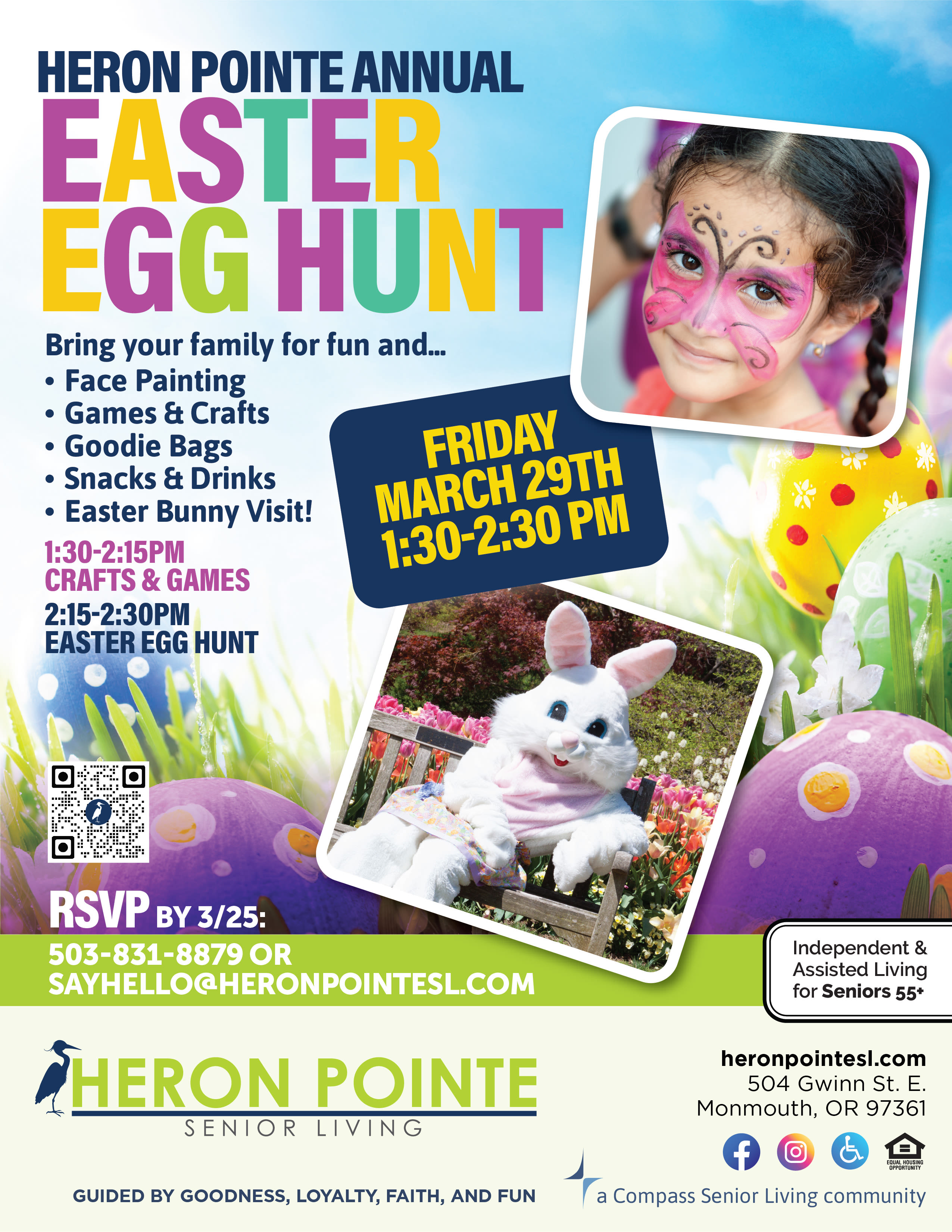 Easter Egg Hunt at Heron Pointe Senior Living in Monmouth, Oregon