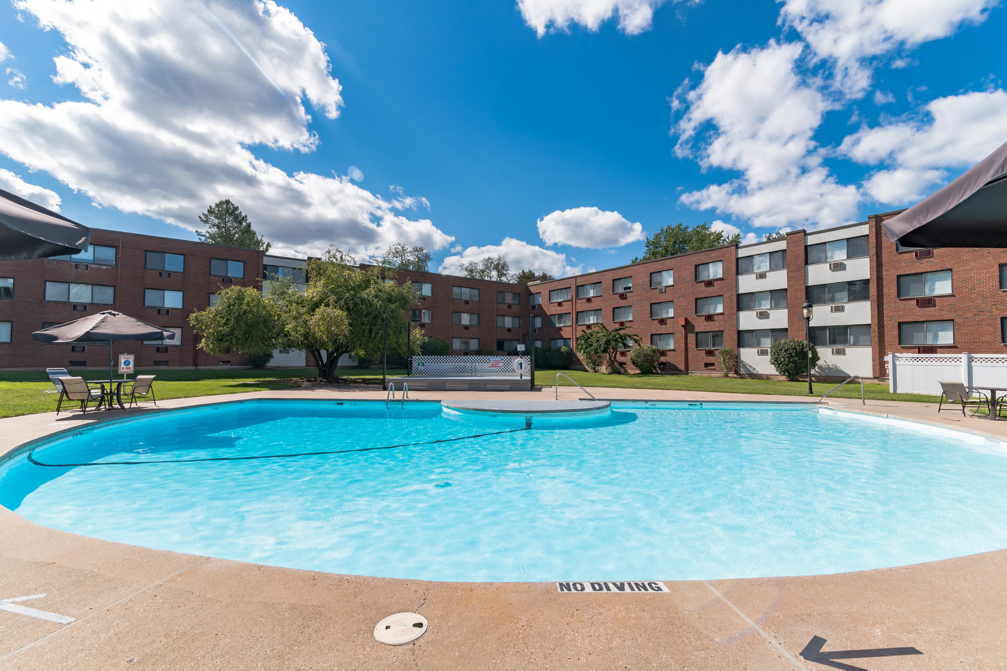 Pool center view at Eagle Rock Apartments at West Hartford in West Hartford, Connecticut