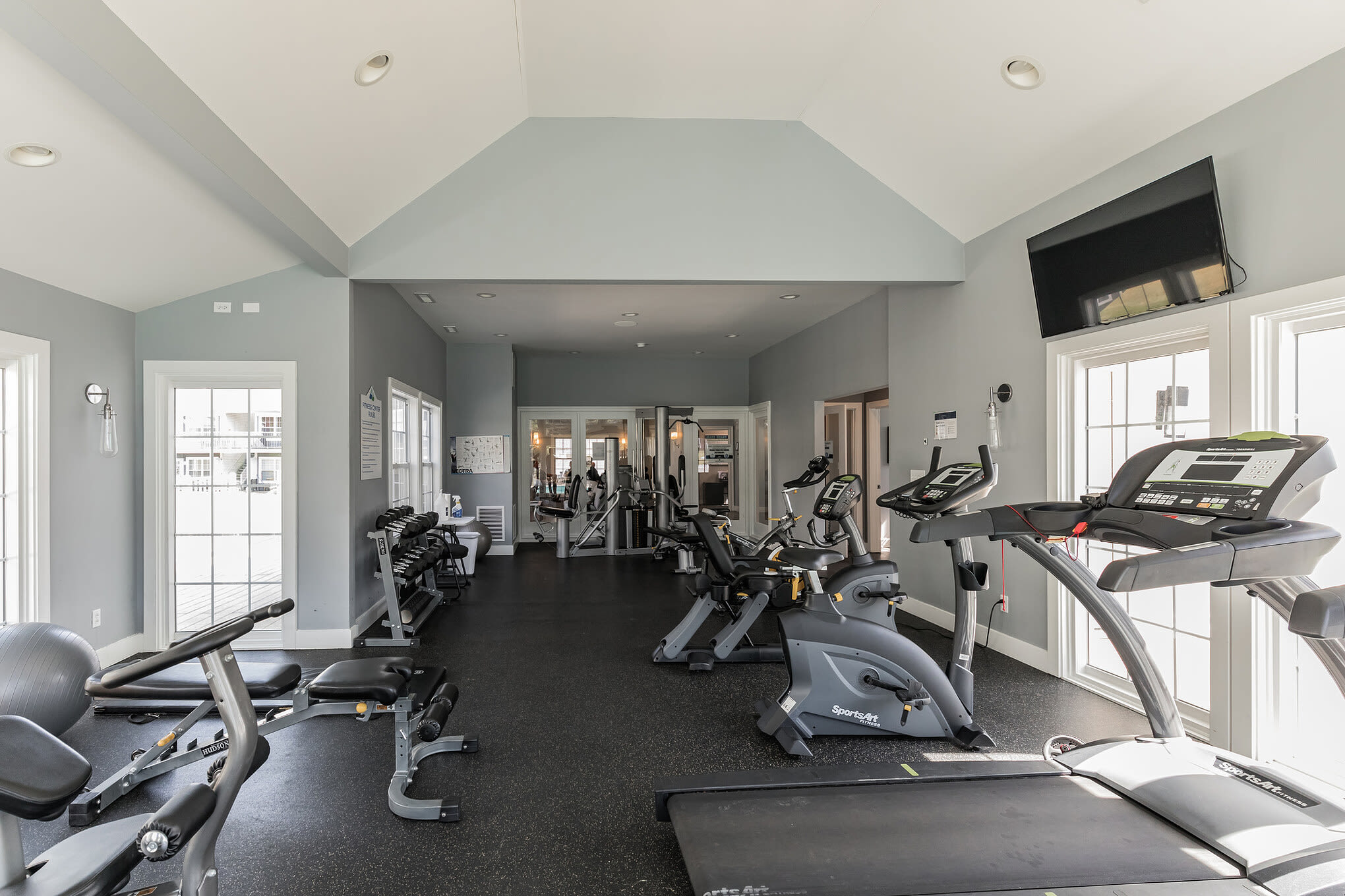 Modern Fitness Center at Apartments in East Haven, Connecticut