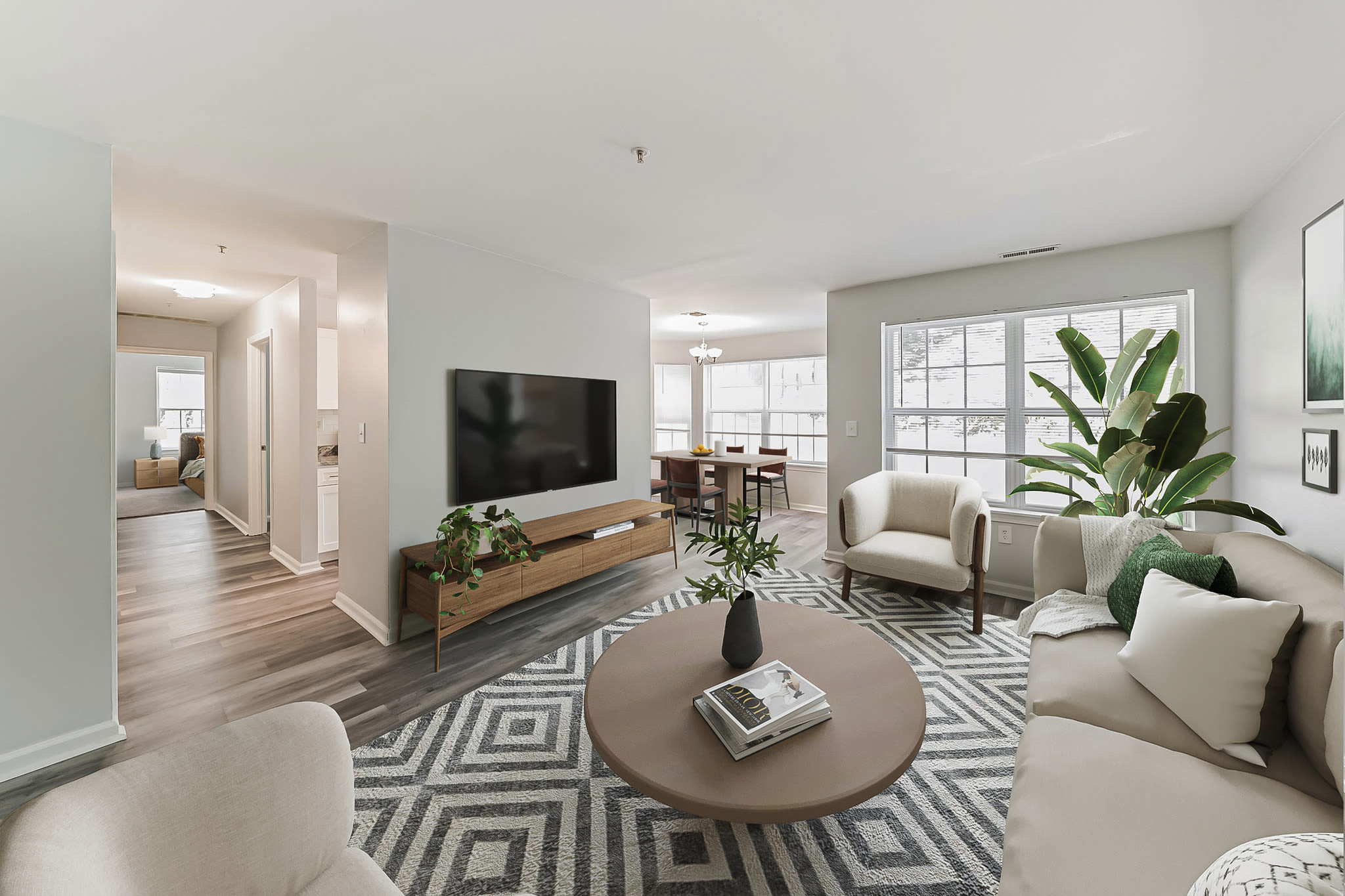 Our Modern Apartments in East Haven, Connecticut showcase a Living Room
