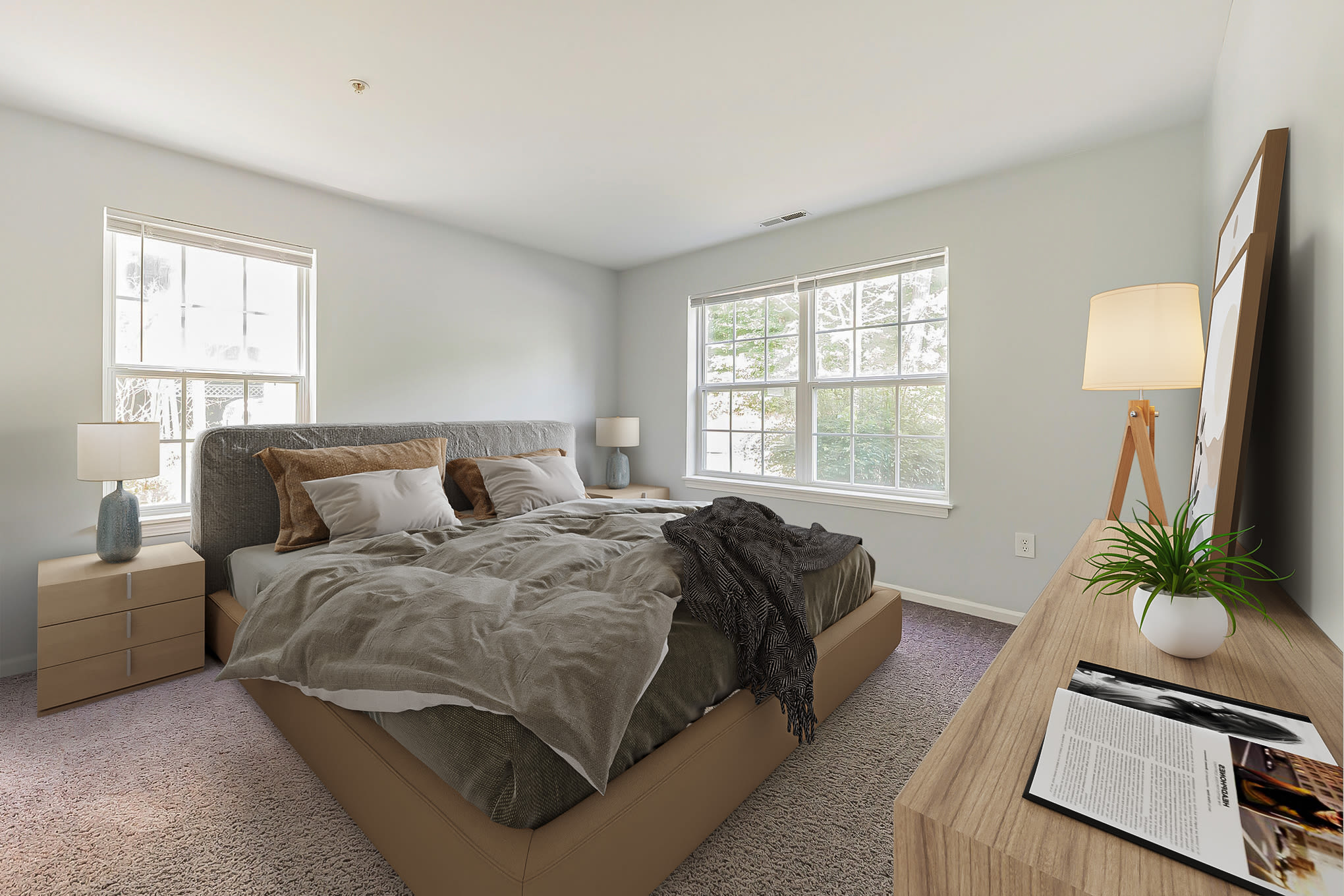 Our Modern Apartments in East Haven, Connecticut showcase a Bedroom
