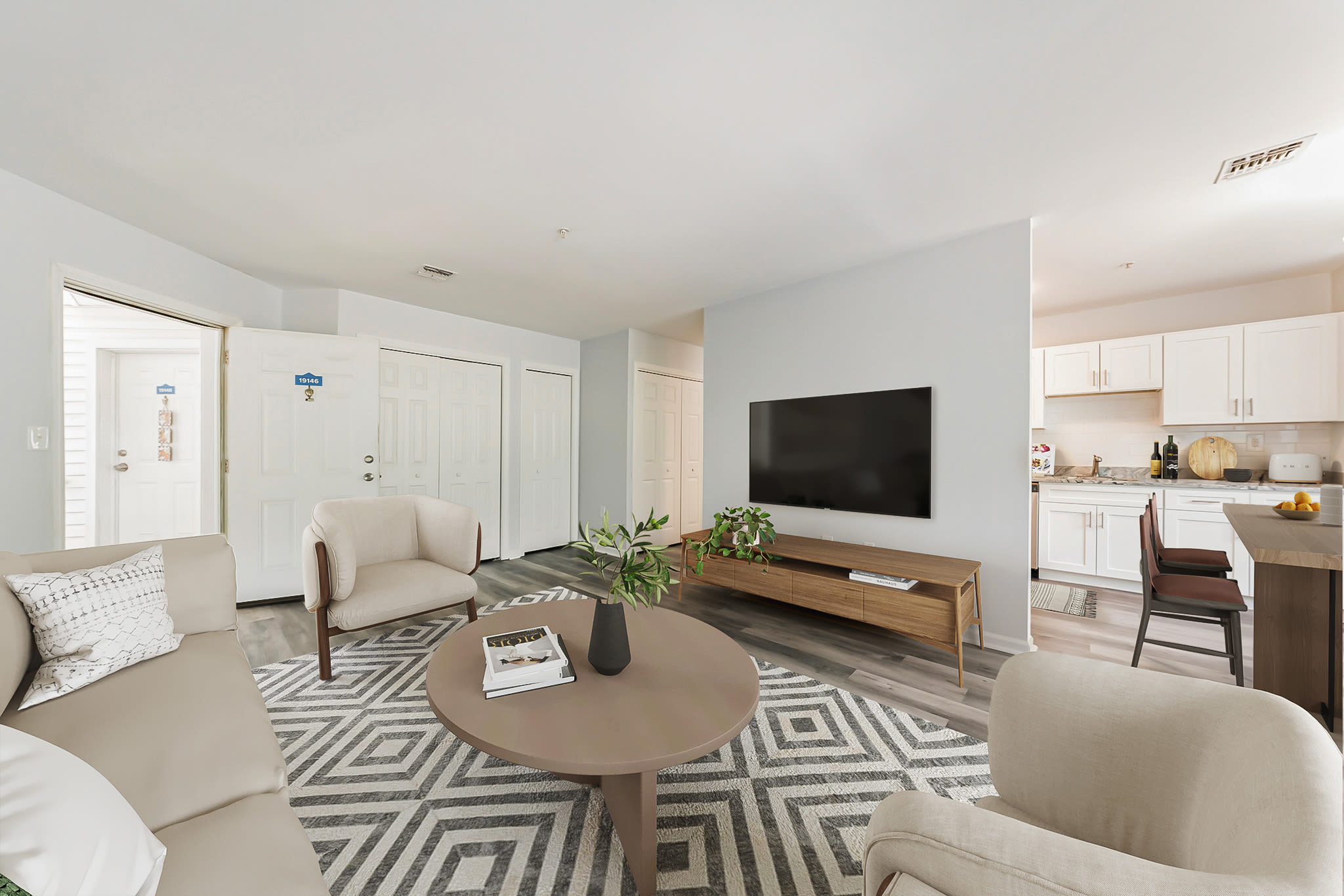 Enjoy our Modern Apartments Living Room at Summit at Mill Ridge