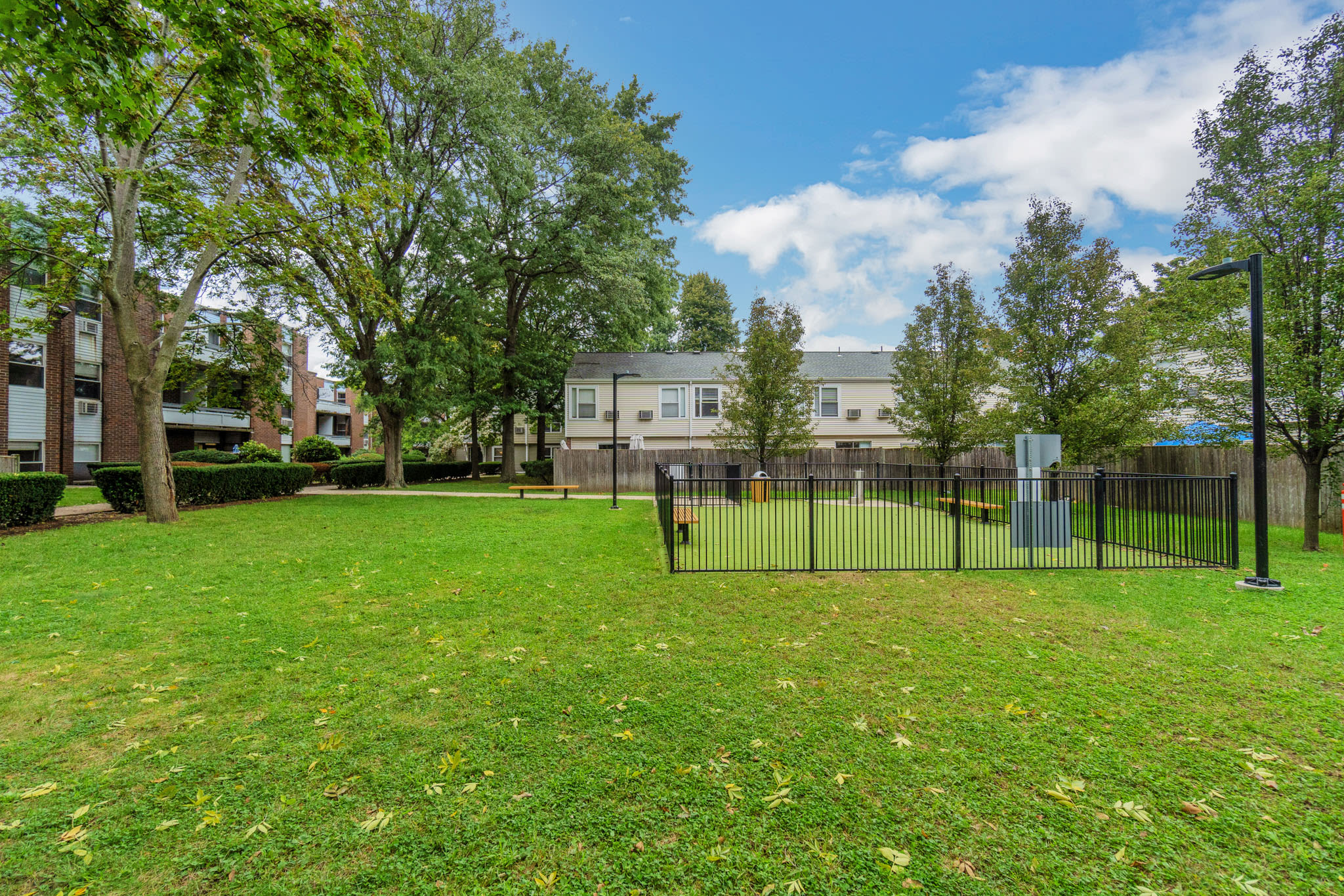 dog park at Eagle Rock Apartments & Townhomes at Brighton in Brighton, Massachusetts