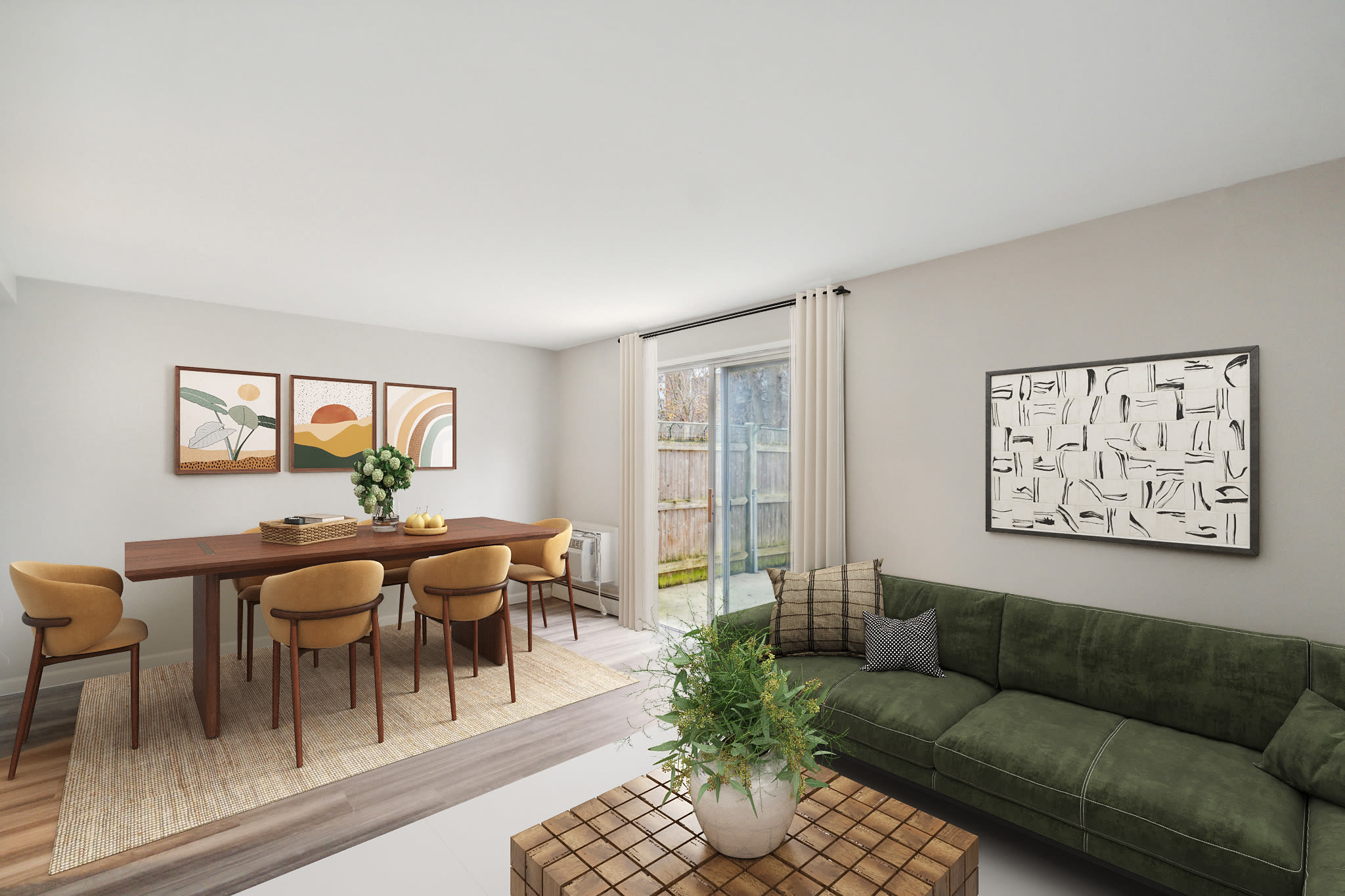 living room at Eagle Rock Apartments & Townhomes at Brighton in Brighton, Massachusetts
