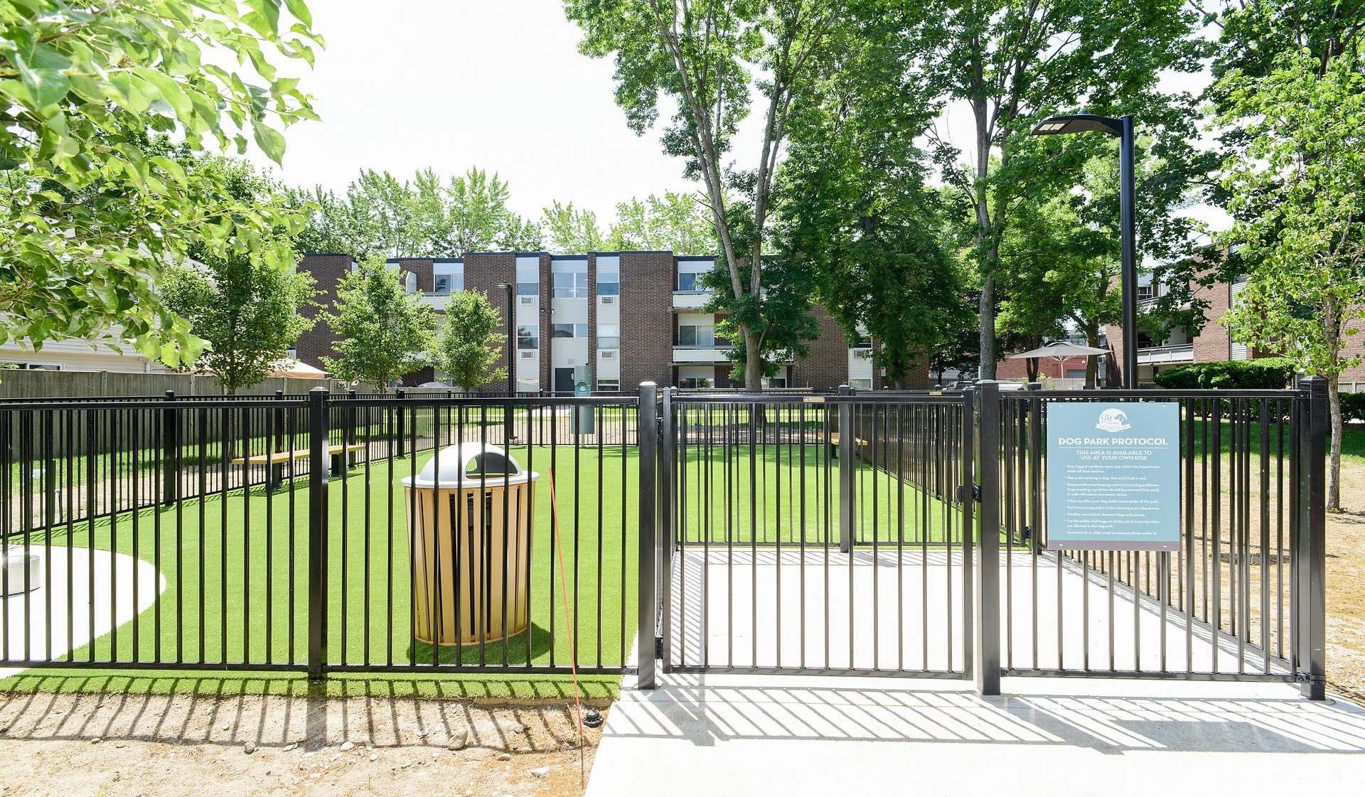 dog park at Eagle Rock Apartments & Townhomes at Brighton in Brighton, Massachusetts