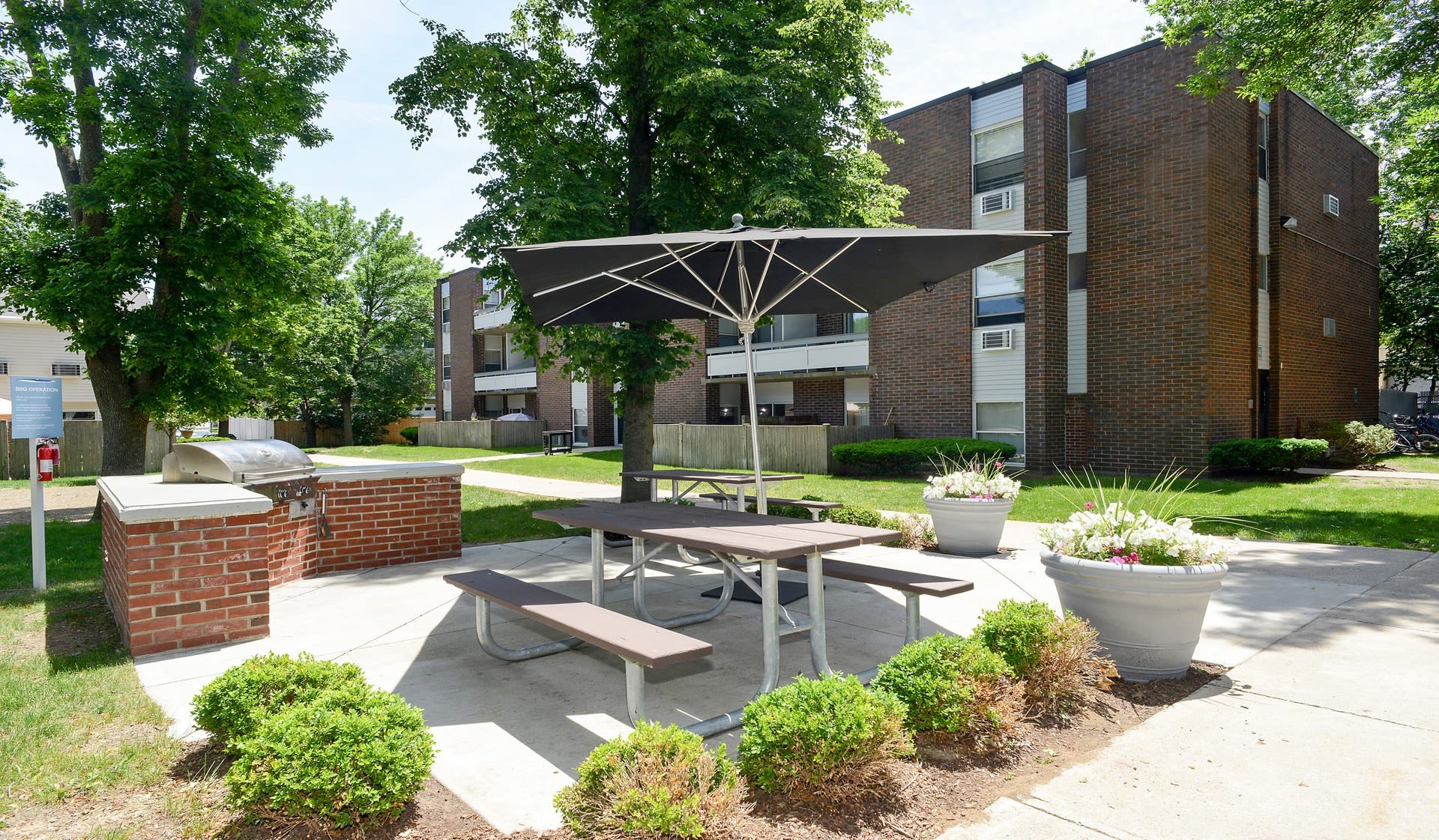 patio deck at Eagle Rock Apartments & Townhomes at Brighton in Brighton, Massachusetts