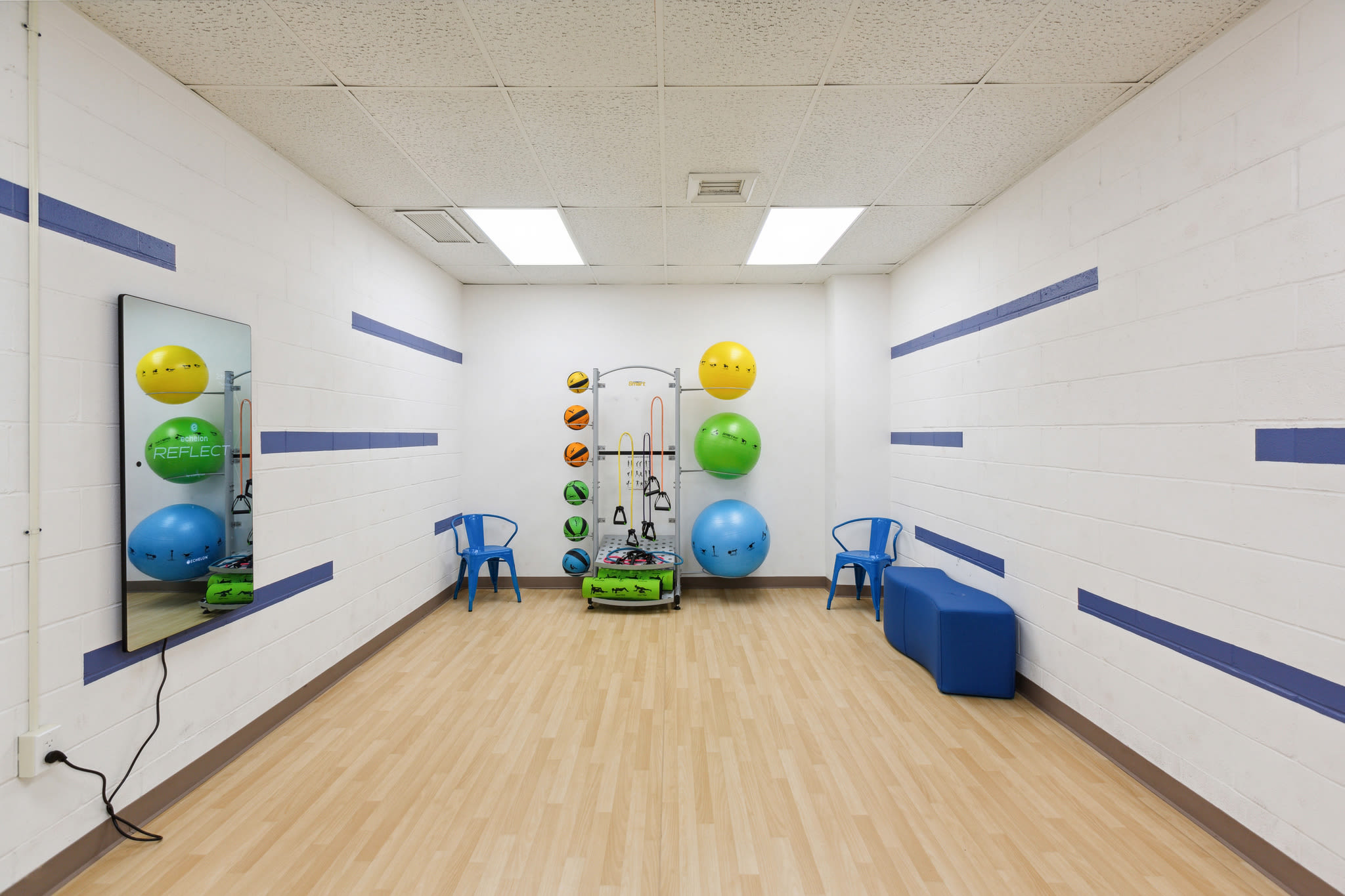 Gym with Balls at The Venue in Rochester, New York.