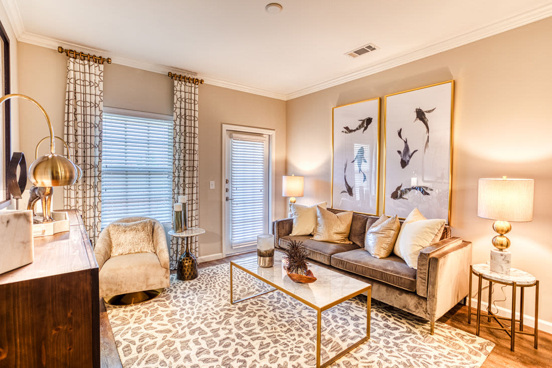 Spacious living rooms at Carroll at Rivery Ranch in Georgetown, Texas