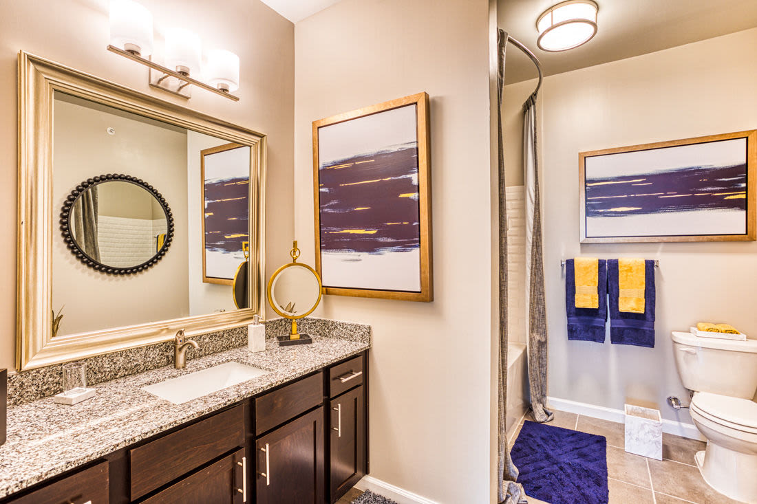 Modern and big bathrooms at Carroll at Rivery Ranch in Georgetown, Texas