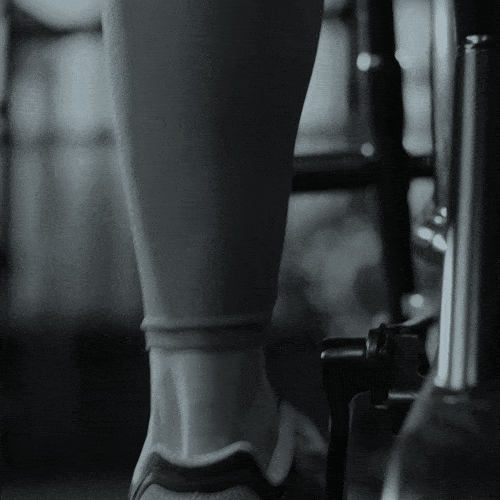 Animated gif of a resident on a spin bike at Brio Parc in Madison, Alabama