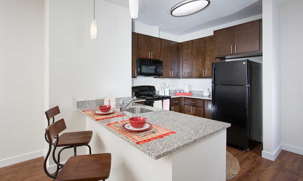 Modern kitchens at The Grove at Parkside in Washington, District of Columbia