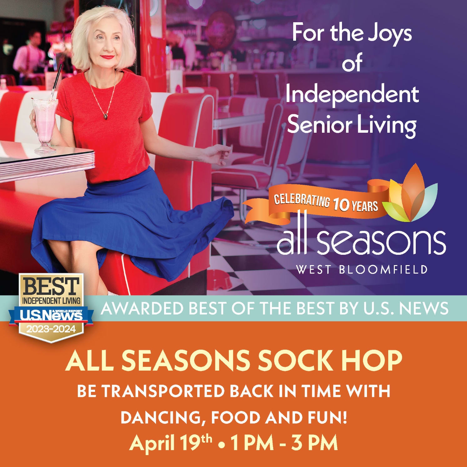 All Seasons Sock Hop with All Seasons West Bloomfield graphic