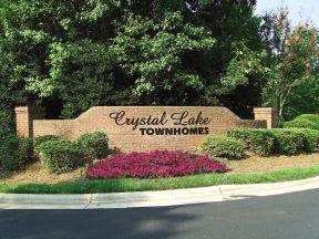 Front sign at Crystal Lake Townhomes in Greensboro, North Carolina