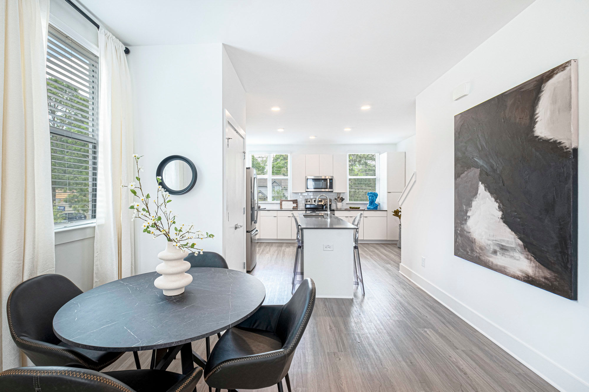 Dining area in model home at Saylor at Southside Trail in Atlanta, Georgia