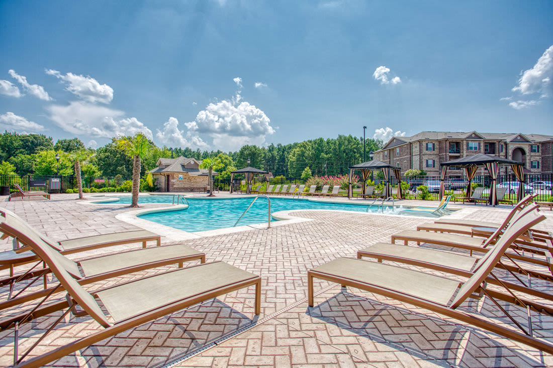 Pool area at Adeline at White Oak in Garner, North Carolina