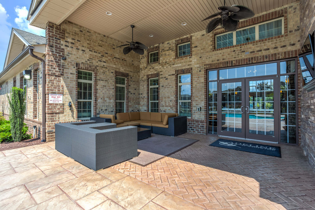 Outdoor clubhouse at Adeline at White Oak in Garner, North Carolina