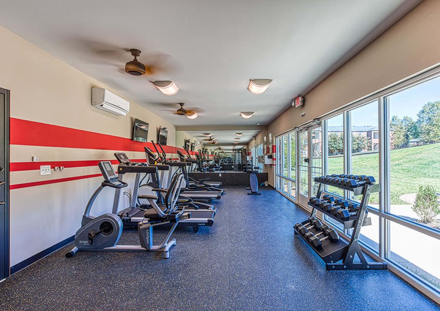 Fitness room at Ascot Point Village in Asheville, North Carolina
