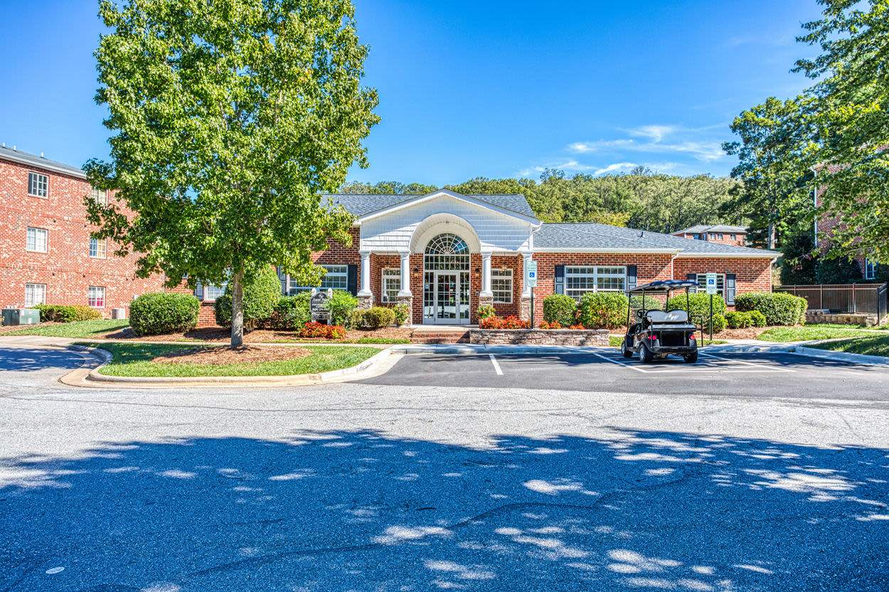 Front entrance at Ascot Point Village in Asheville, North Carolina