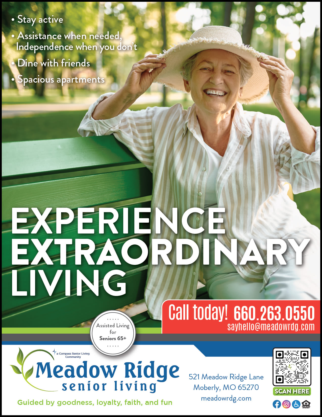 Extraordinary living Flyer at Meadow Ridge Senior Living in Moberly, Missouri