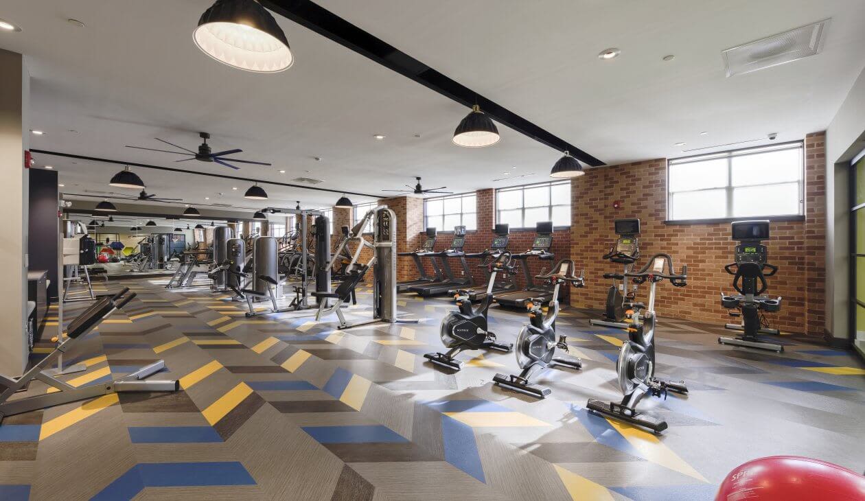 Fitness center at Lync At Alterra in Hyattsville, Maryland