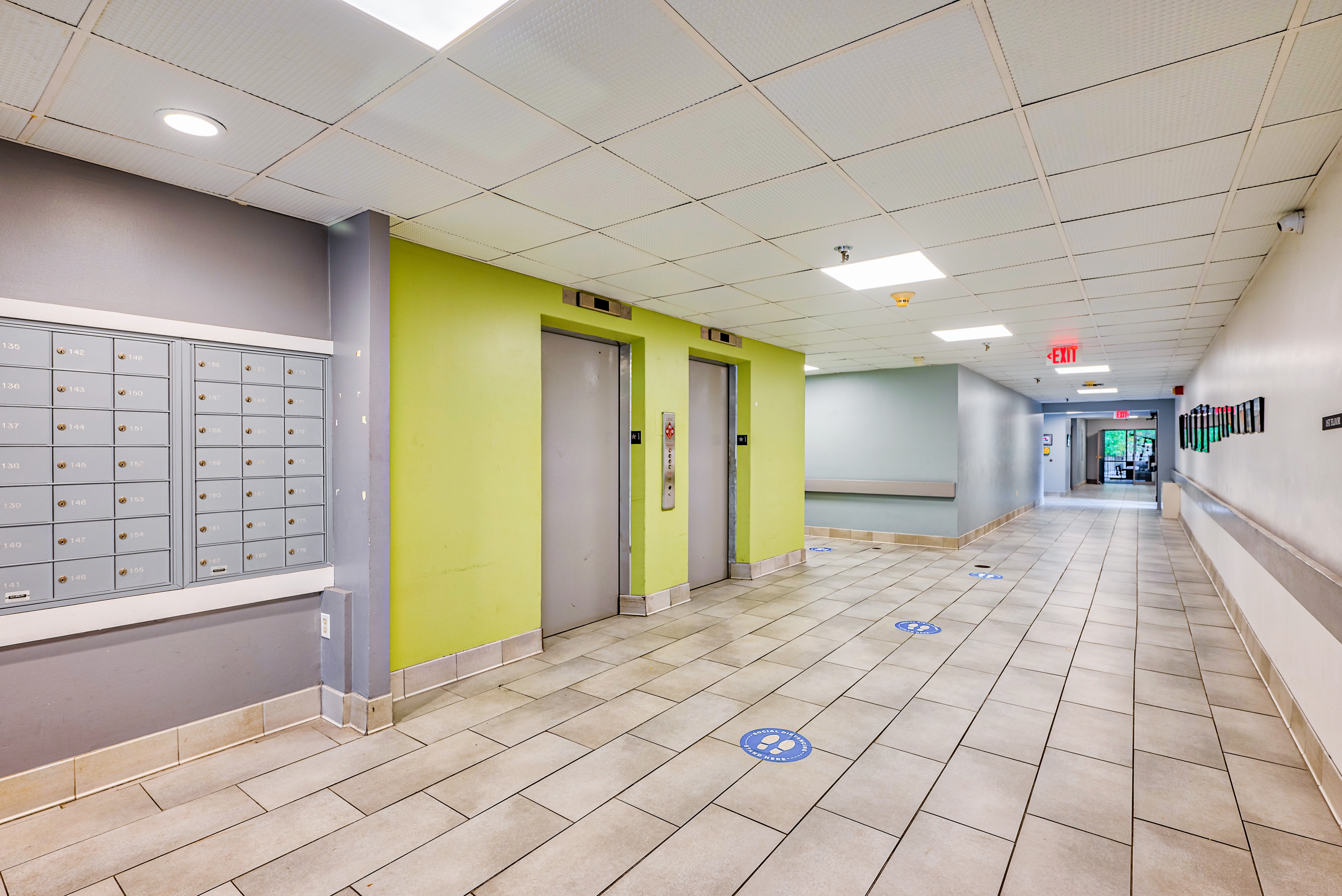 Resident mail room at Towne Centre Place in Ypsilanti, Michigan