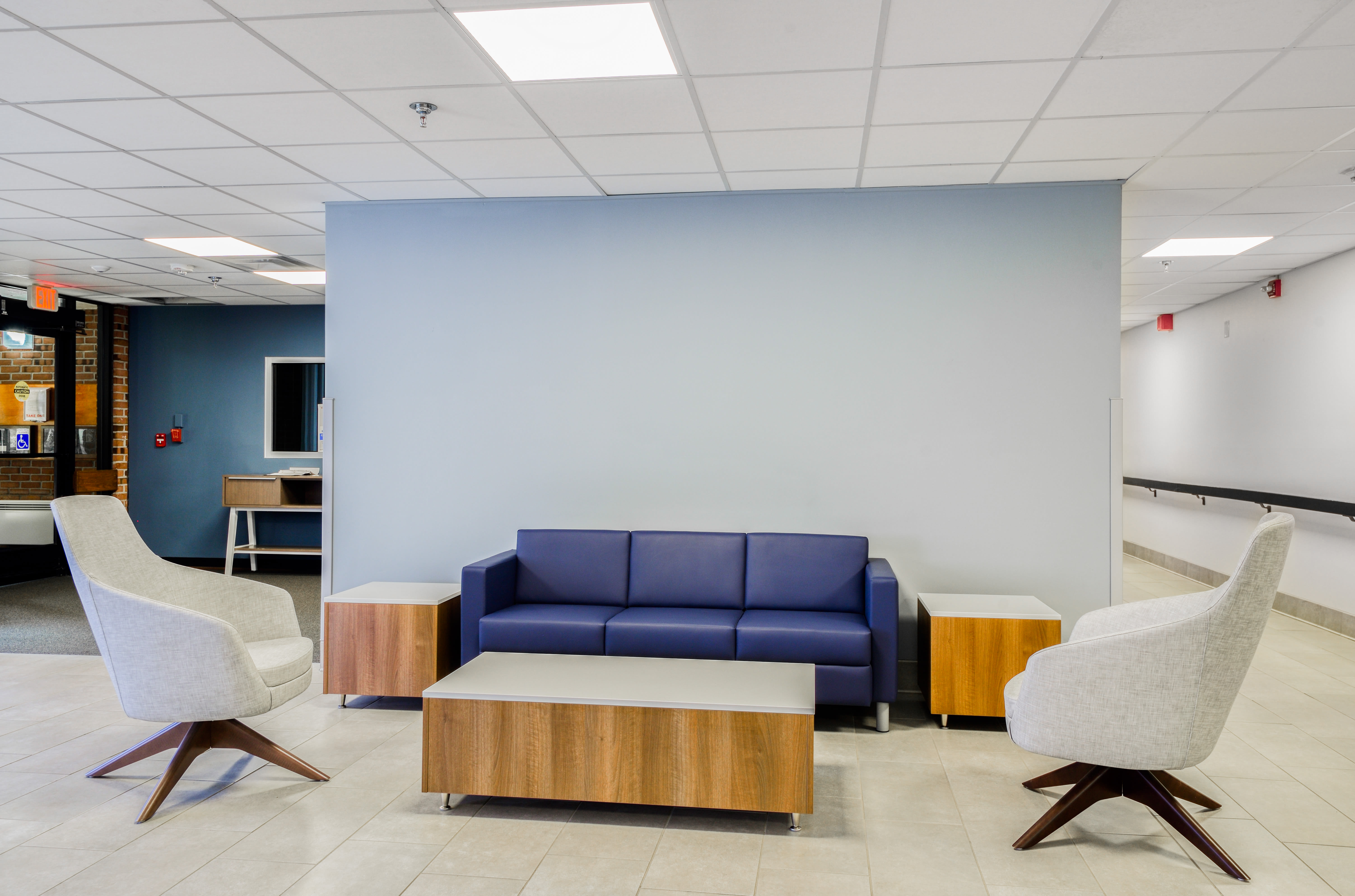 Seating area at Mable H Kehres Apartments in Monroe, Michigan