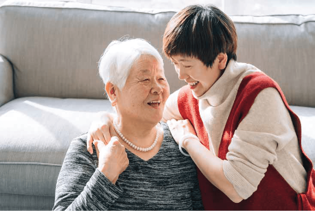 Resident and her daughter at Clearwater at The Heights in Houston, Texas