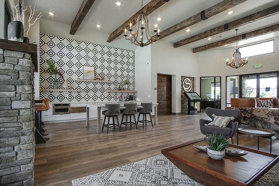 Spacious community clubhouse at Silverado Apartments in Sparks, Nevada