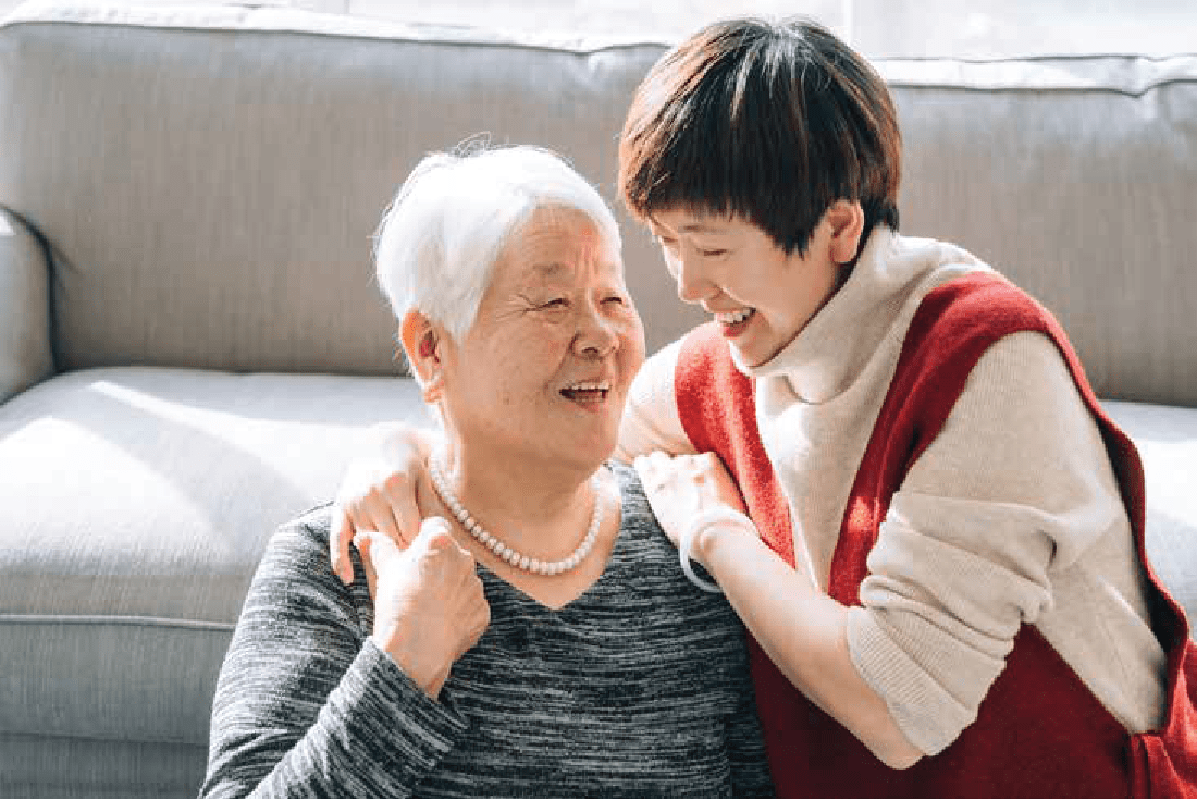 Resident and her daughter at The Leonard on Beverly in Los Angeles, California