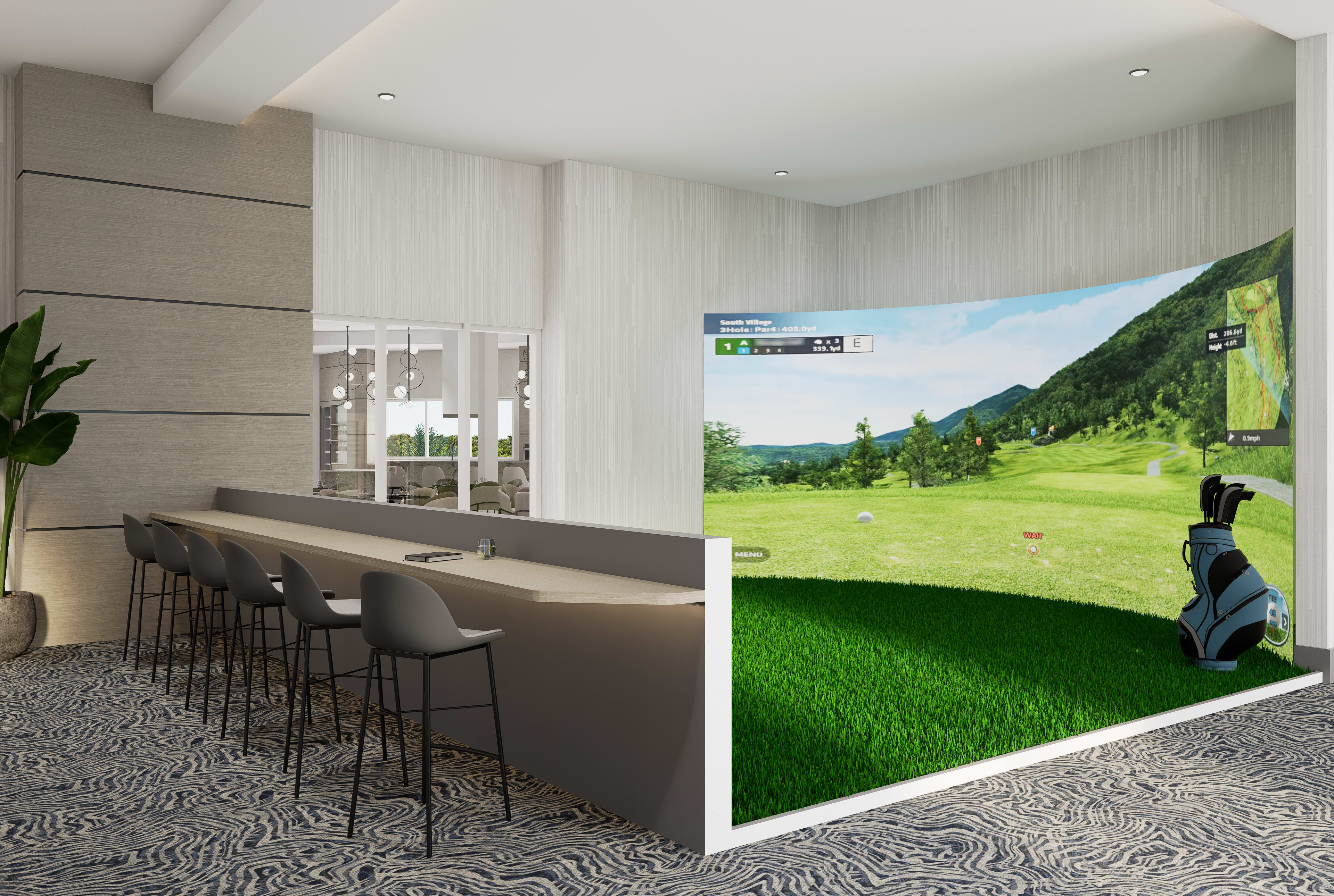 Golf Simulator at The Vivien in Vero Beach, Florida
