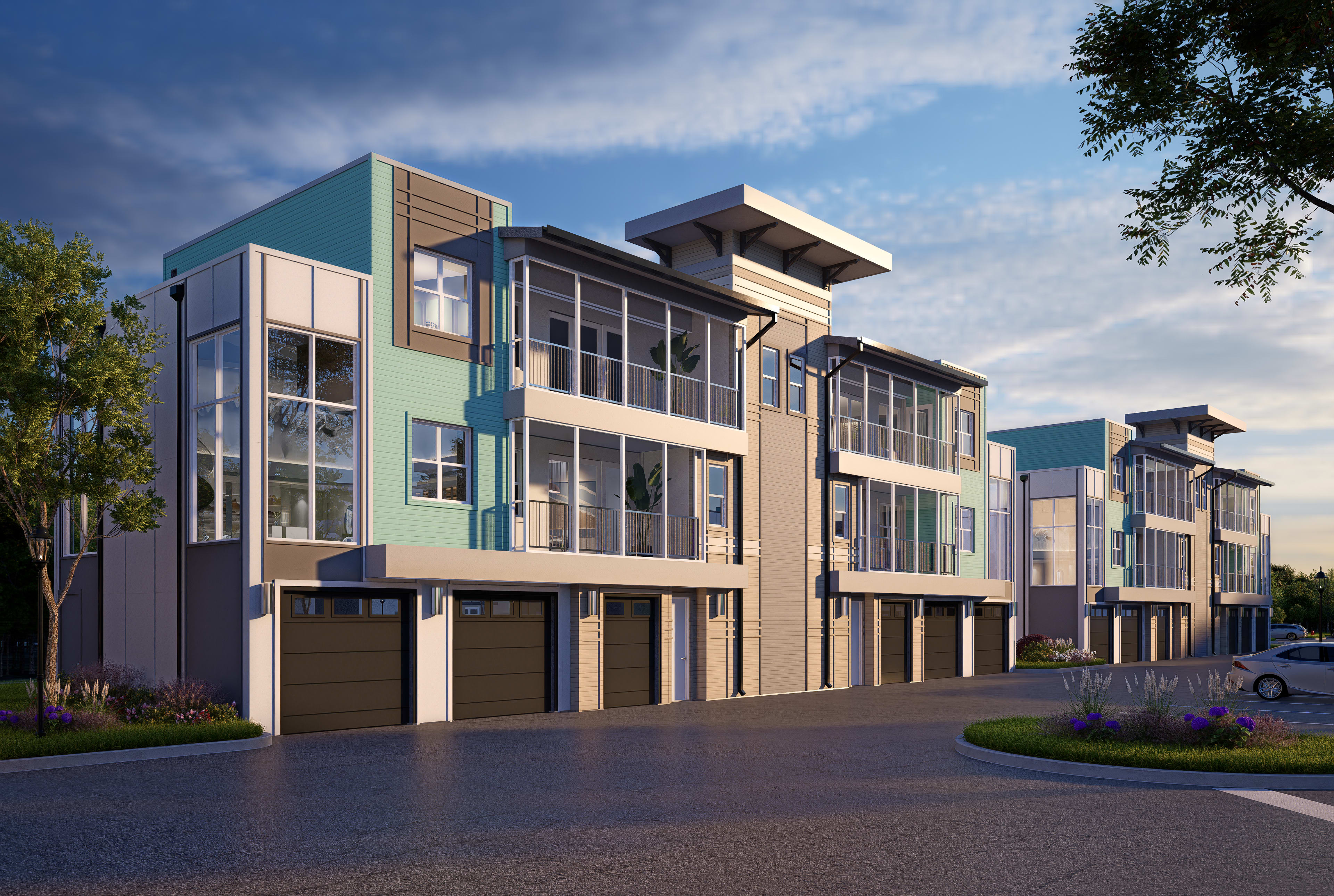 Another view of the exterior of our townhomes at The Vivien in Vero Beach, Florida