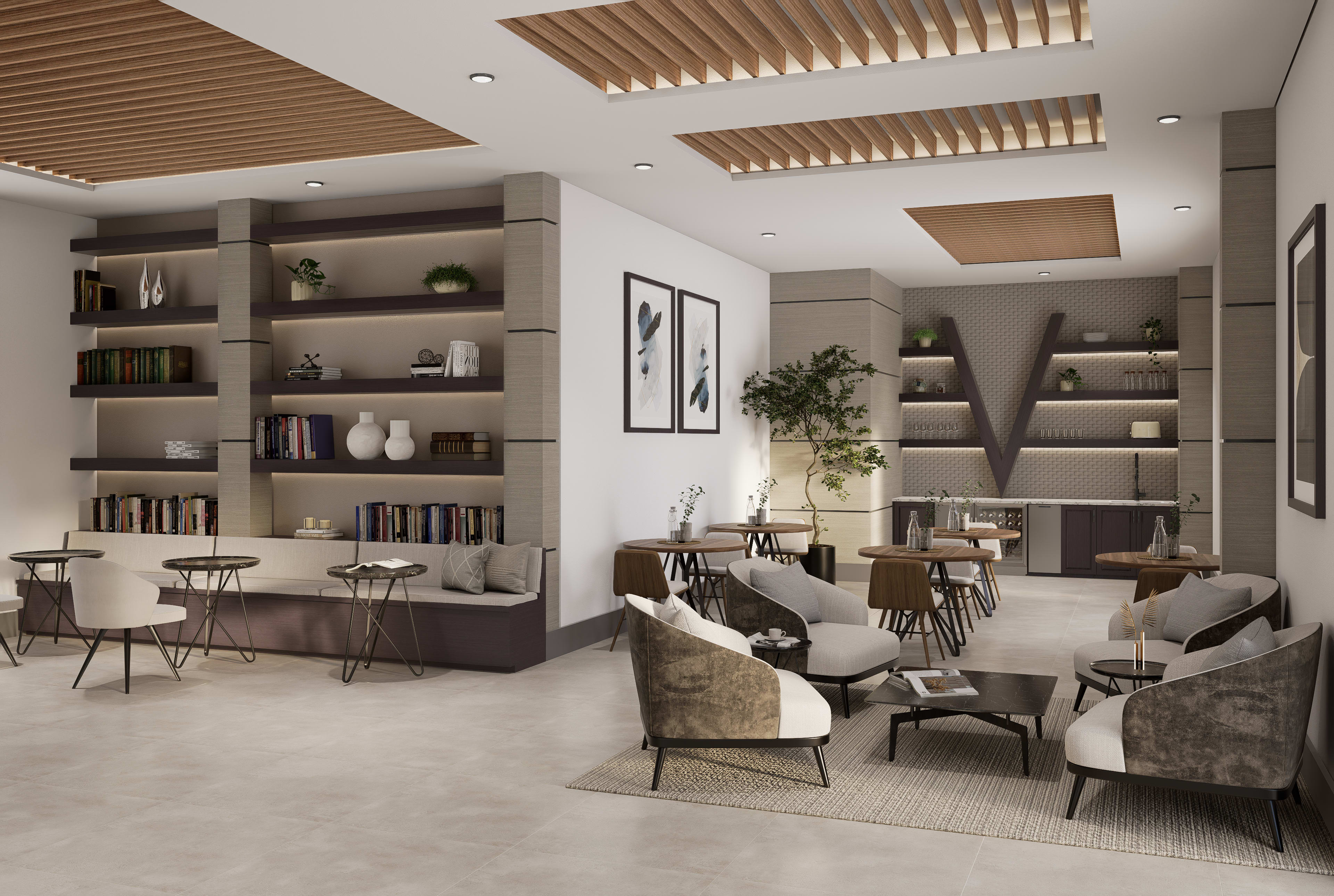 Luxury Clubhouse Lounge at The Vivien in Vero Beach, Florida