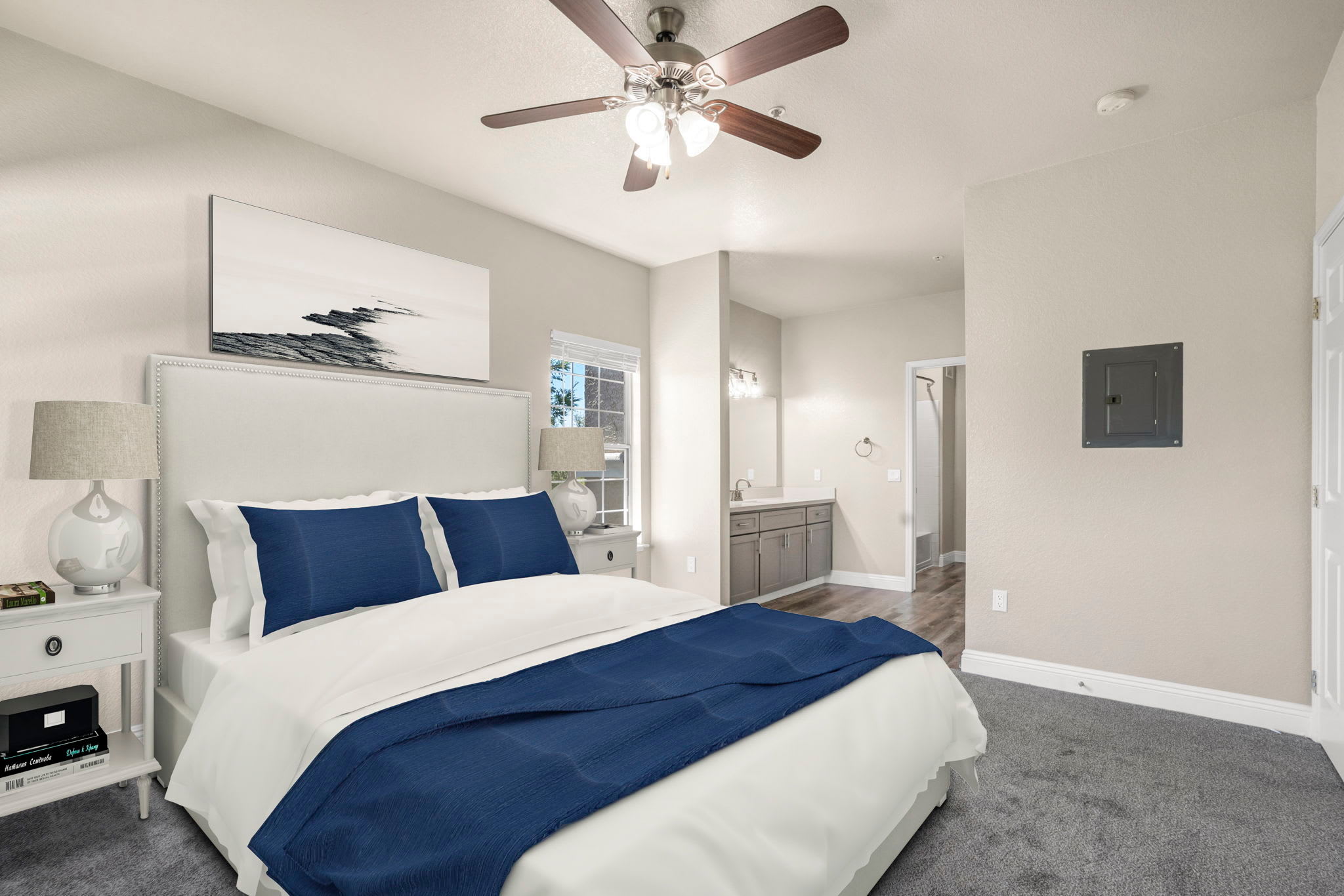 spacious bedroom at Oak Brook Apartments in Rancho Cordova, California