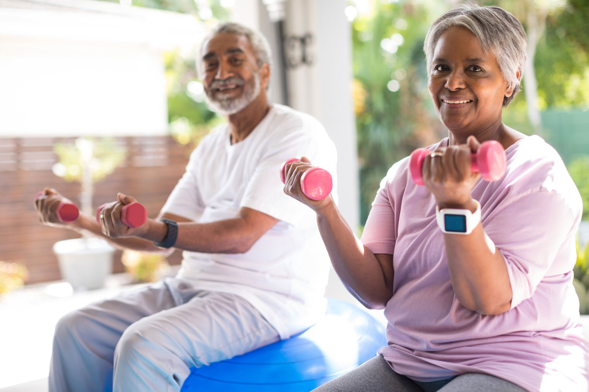 Residents doing physical therapy at Ashley Park in Charleston, South Carolina