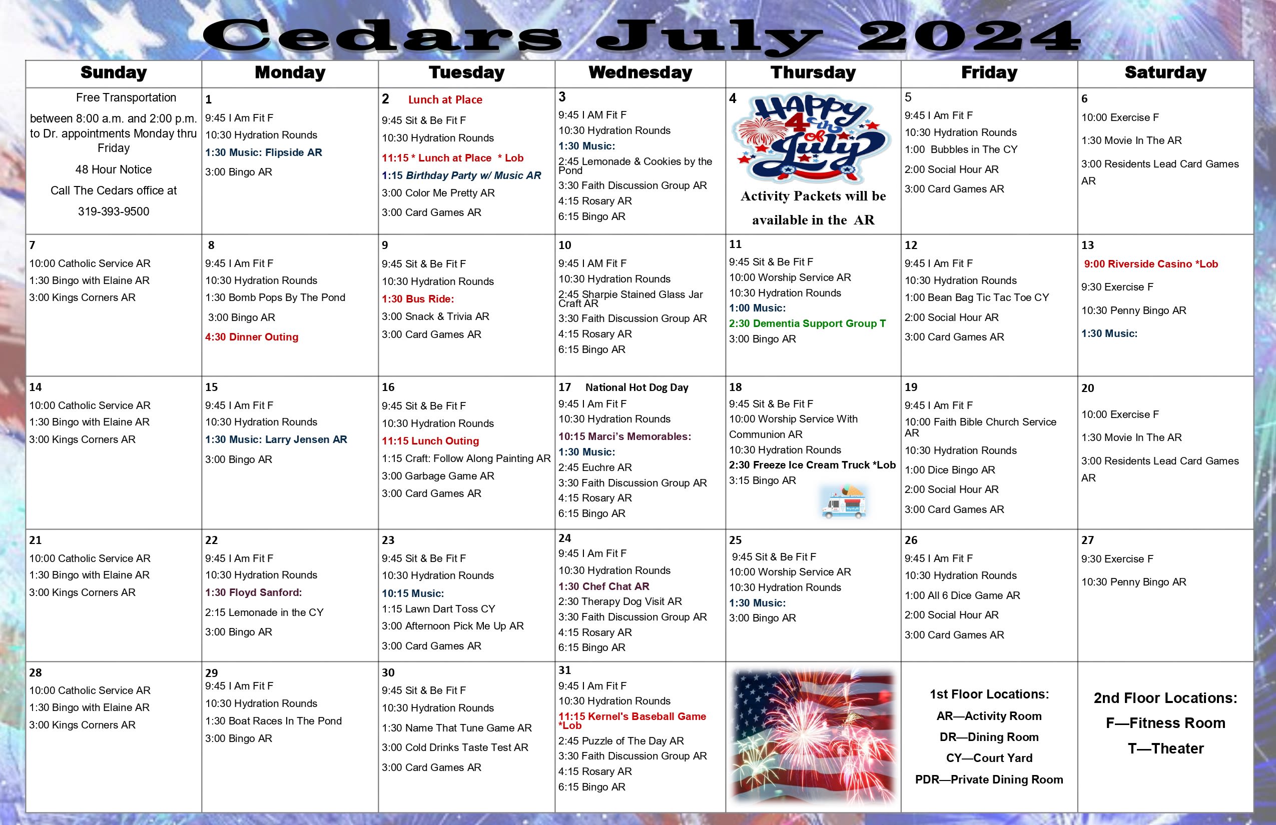 Activities & Events at The Keystones of Cedar Rapids