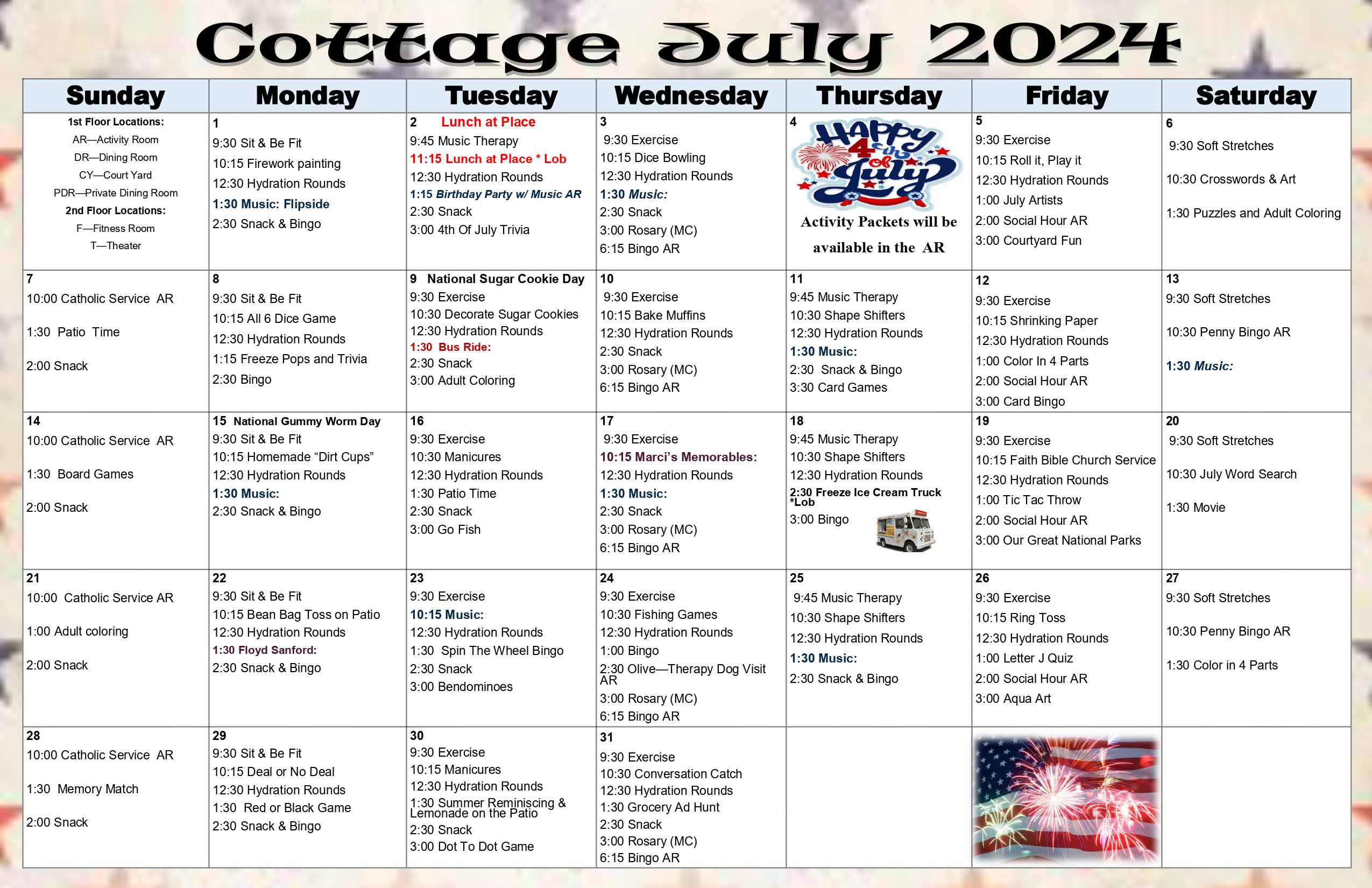 Activities & Events at The Keystones of Cedar Rapids