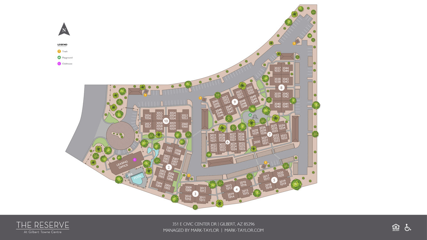 The Reserve at Gilbert Towne Centre site plan
