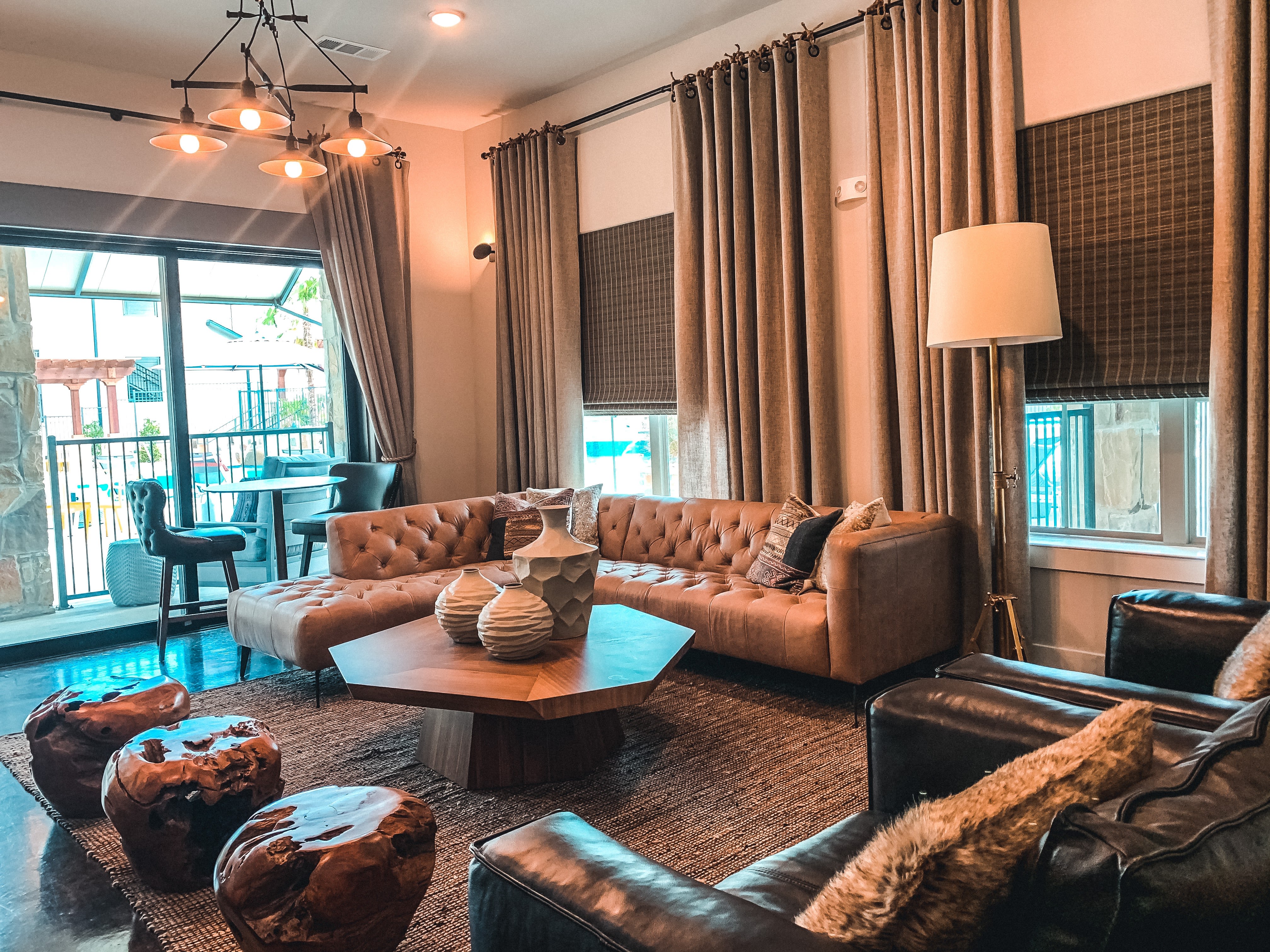 Living room at The Trails at Summer Creek in Fort Worth, Texas