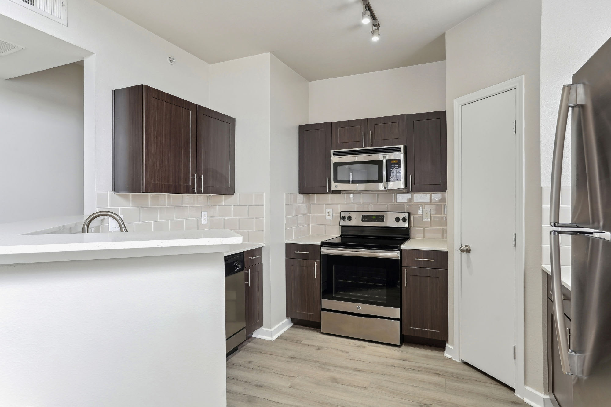 kitchen at Flatiron District at Austin Ranch in The Colony, Texas