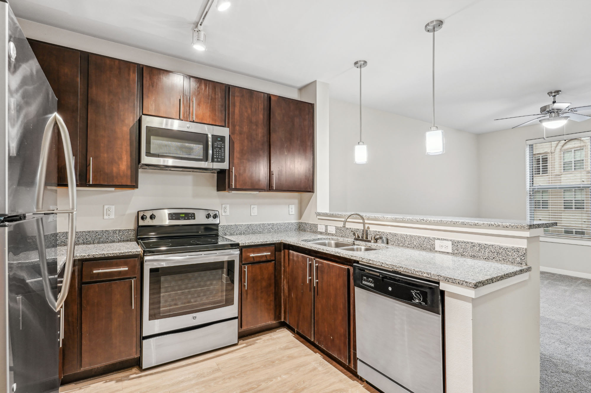 white kitchen at Flatiron District at Austin Ranch in The Colony, Texas