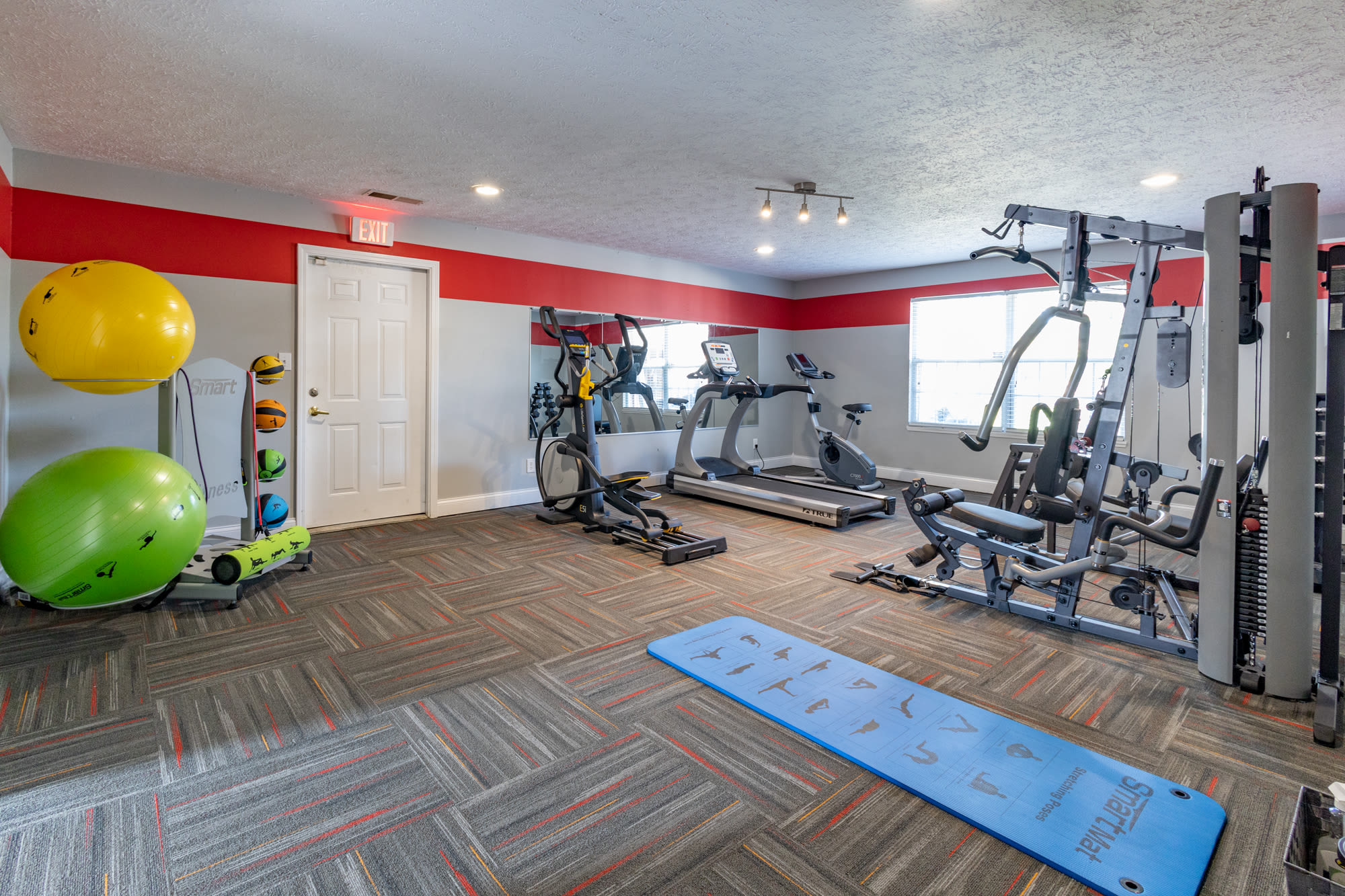 Spacious fitness center at Crosswinds in Indianapolis, Indiana