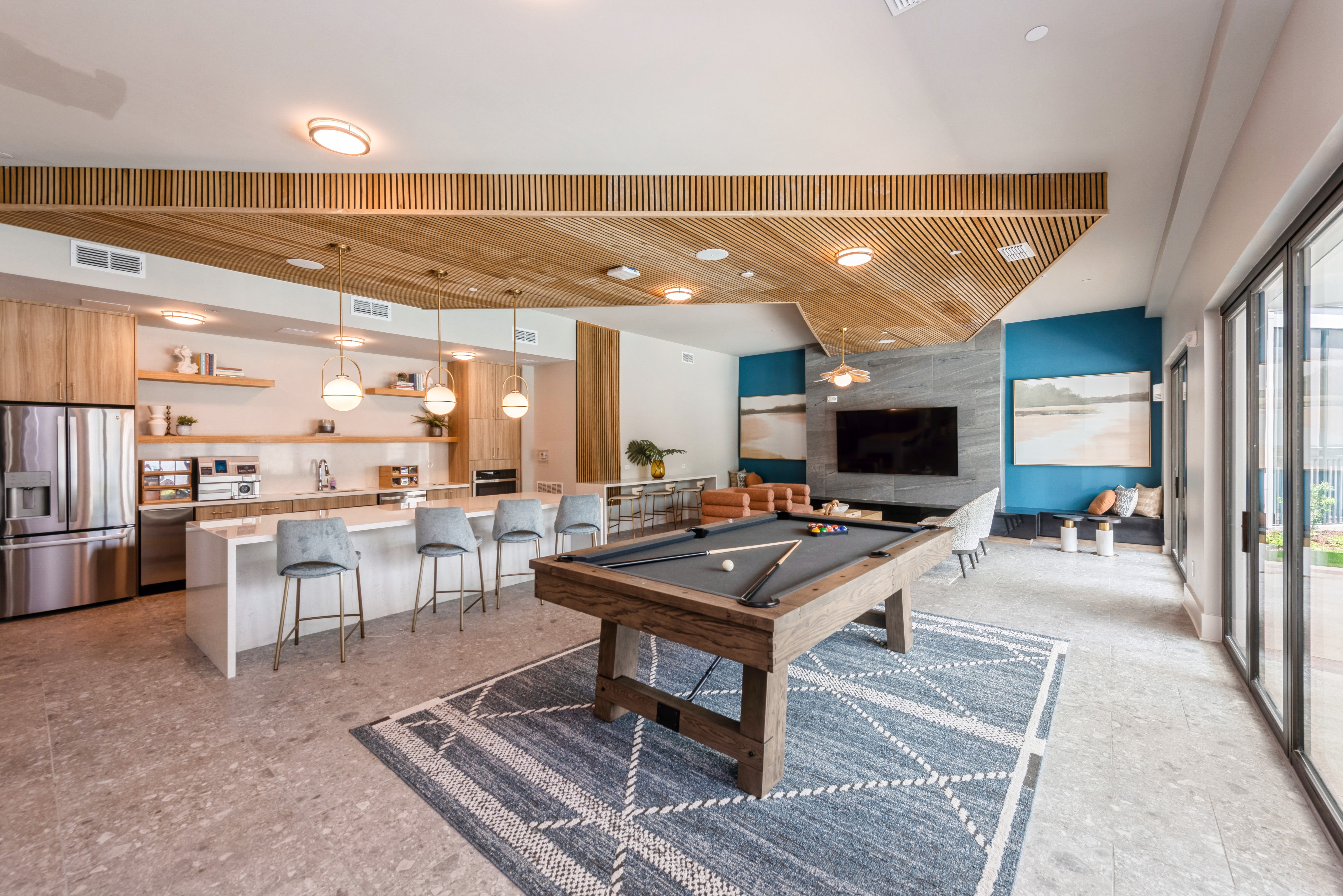 Billiard table and rec room at The Southerly at St. Augustine in St Augustine, Florida