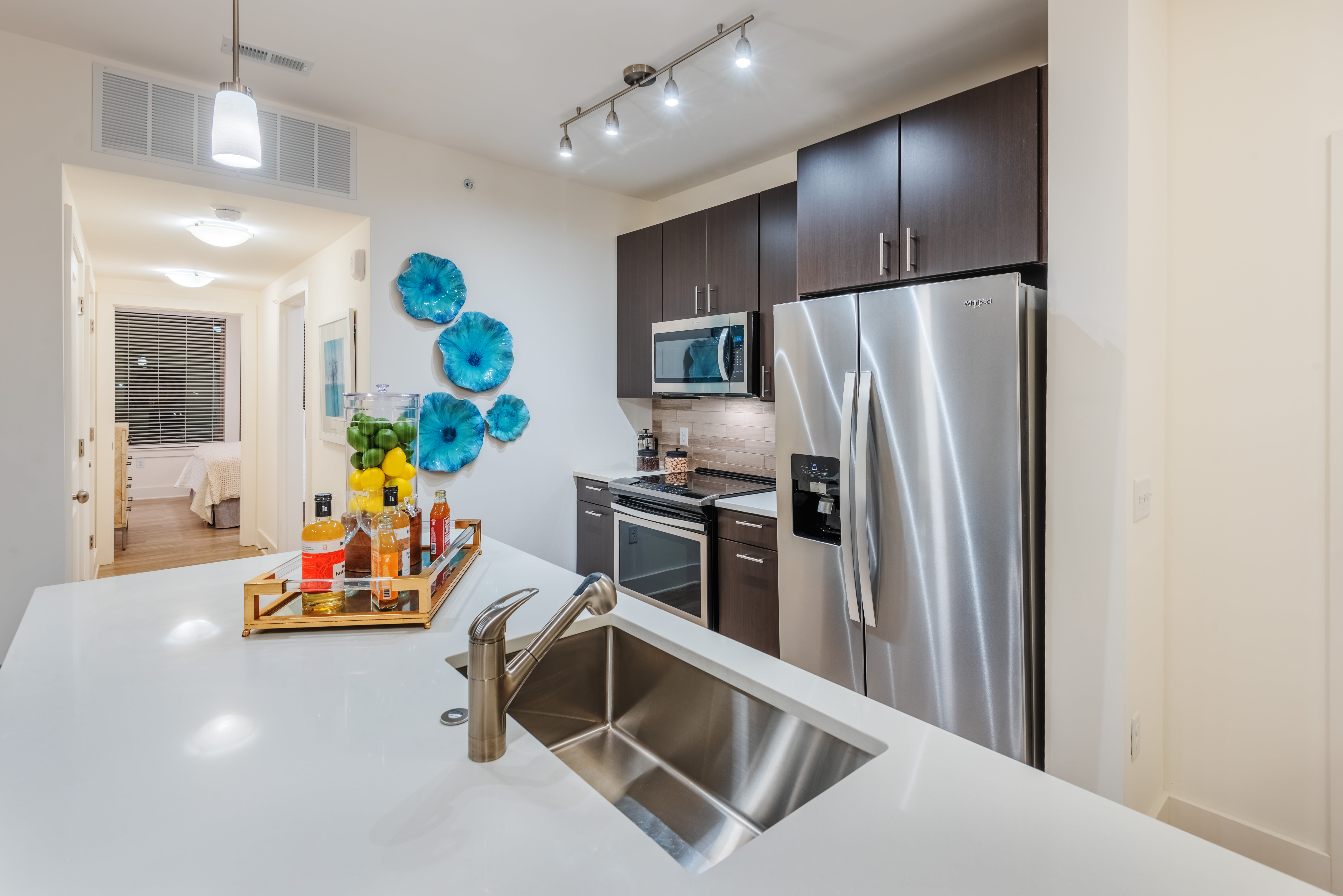 Eat-in luxury kitchen at The Reverie at Lake Boone in Raleigh, North Carolina