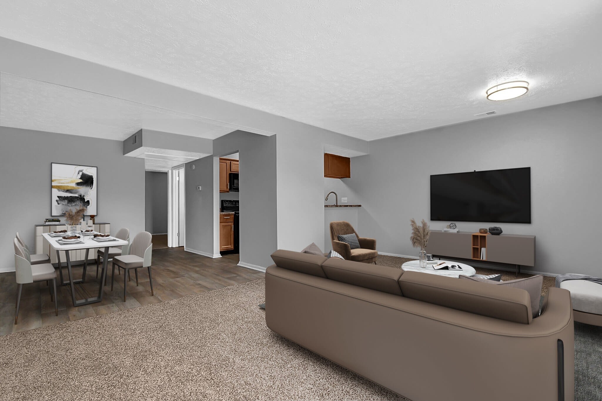 Rendering of residents clubhouse at Mariners Village in Indianapolis, Indiana