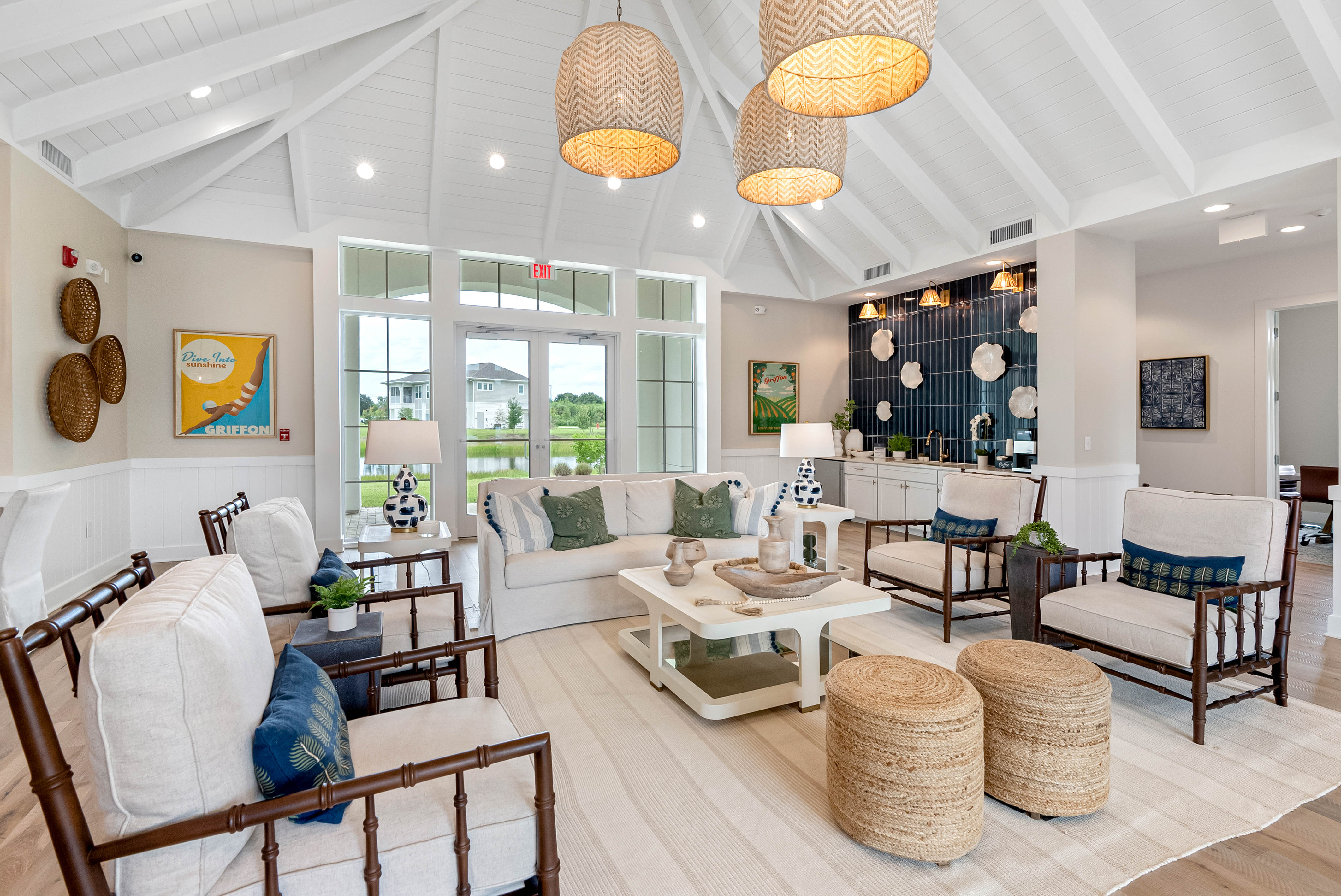 Clubhouse lounge 2 at The Griffon Vero Beach | Apartments in Vero Beach, Florida
