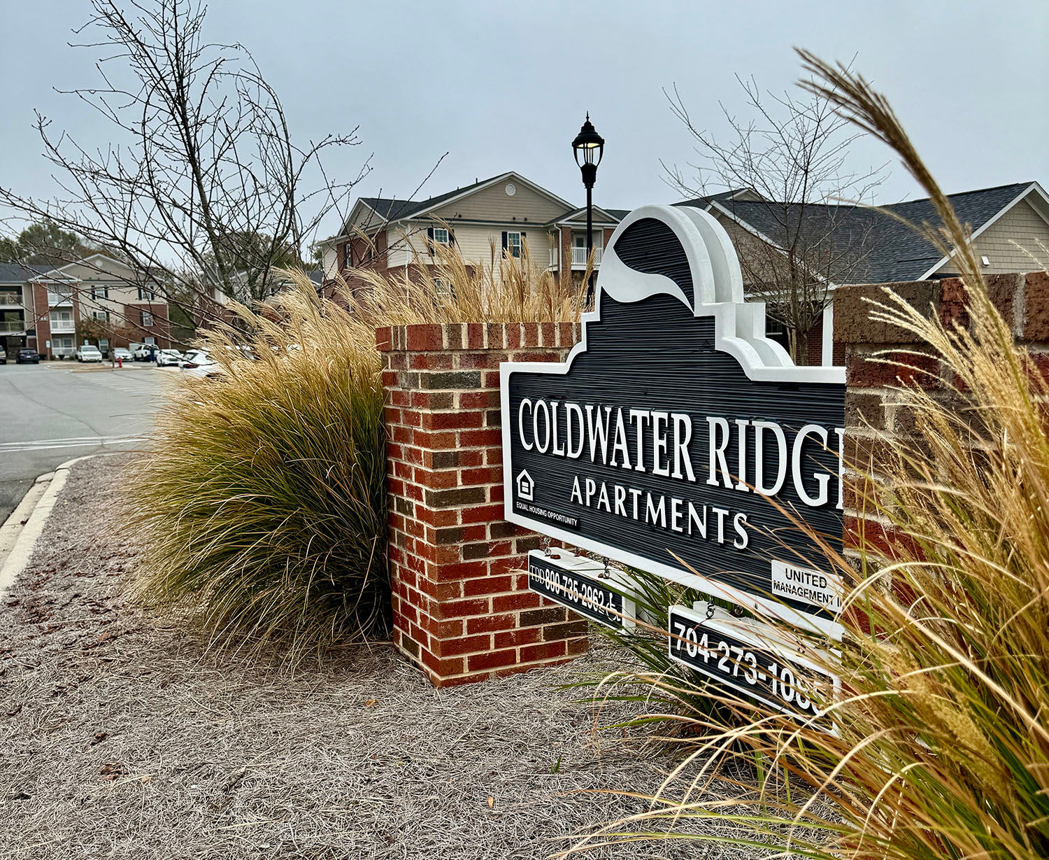 Exterior sign at Coldwater Ridge in Kannapolis, North Carolina