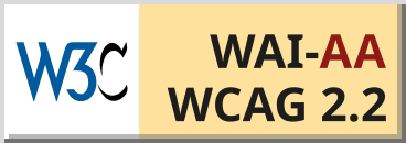 Level AA conformance,
            W3C WAI Web Content Accessibility Guidelines 2.2