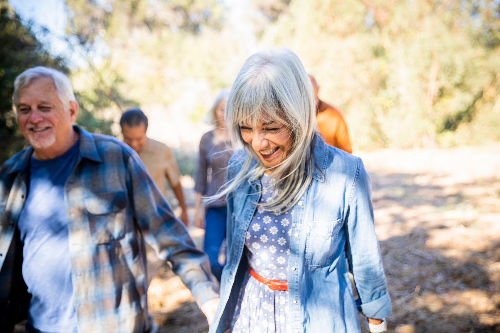 Residents out hiking near Clearwater Beaverton in Beaverton, Oregon