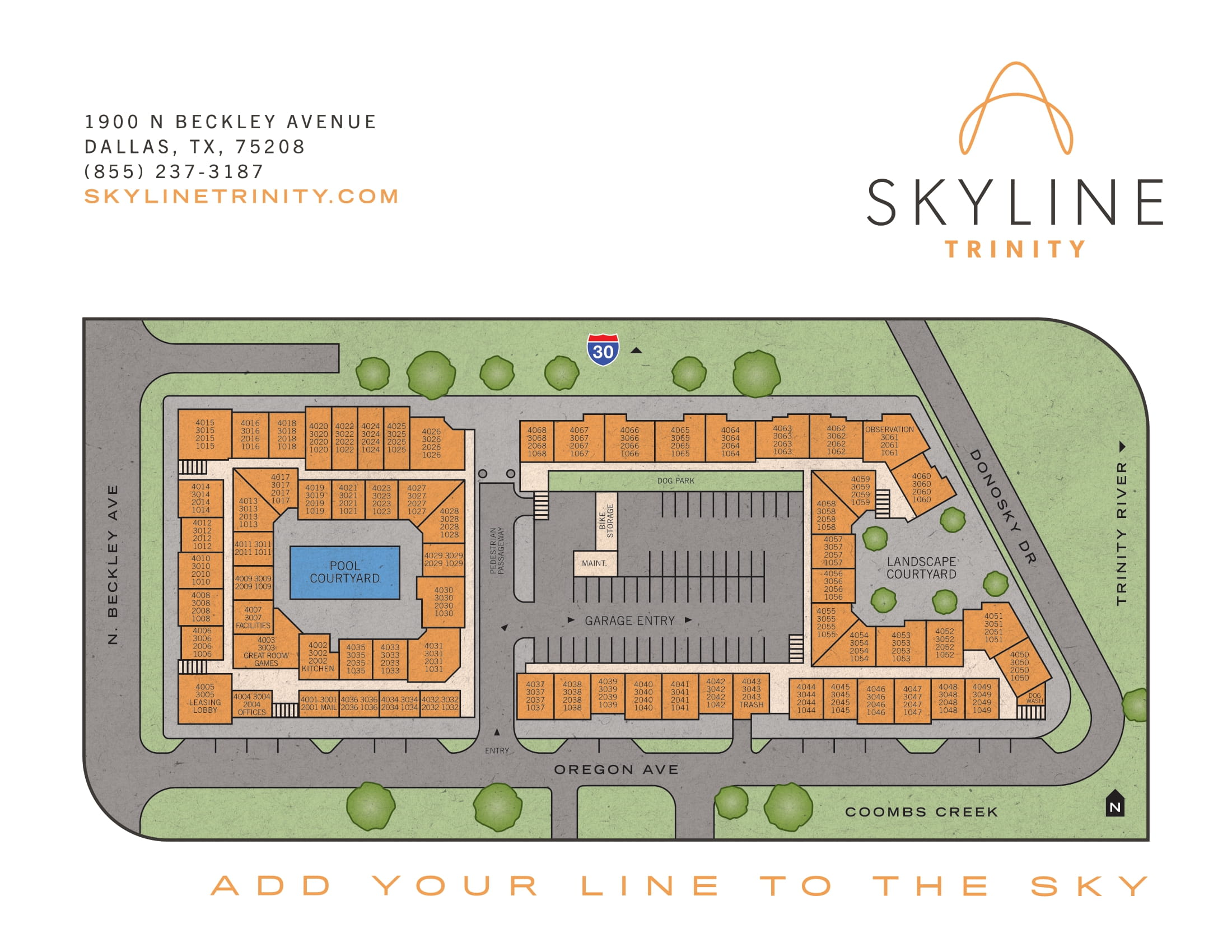 Skyline Trinity Location Sitemap
